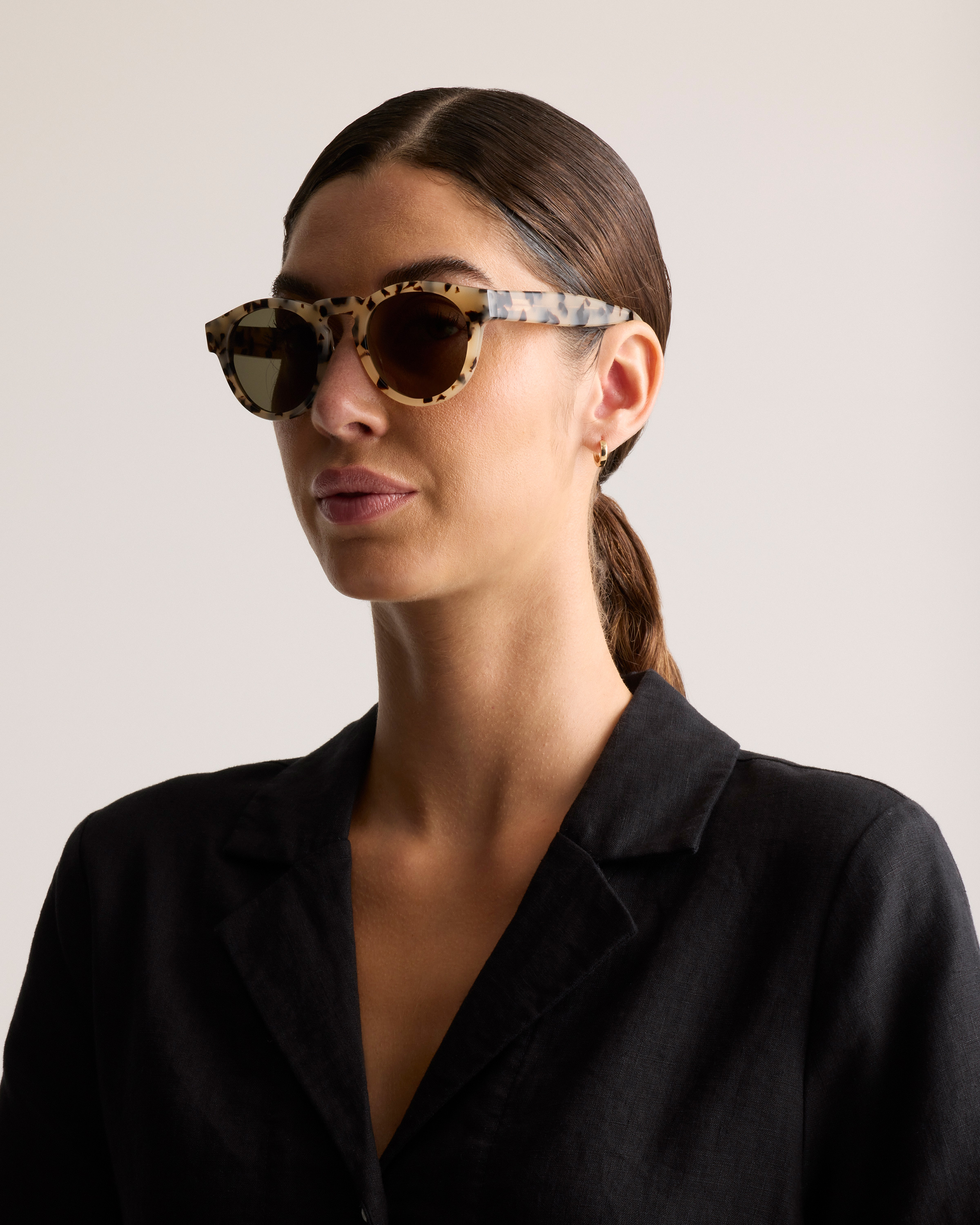 Quince Tuscon Polarized Acetate Sunglasses Amethyst Tortoise Gray Lens Tuscon Polarized Acetate Sunglasses in Amethyst Tortoise  main image 3