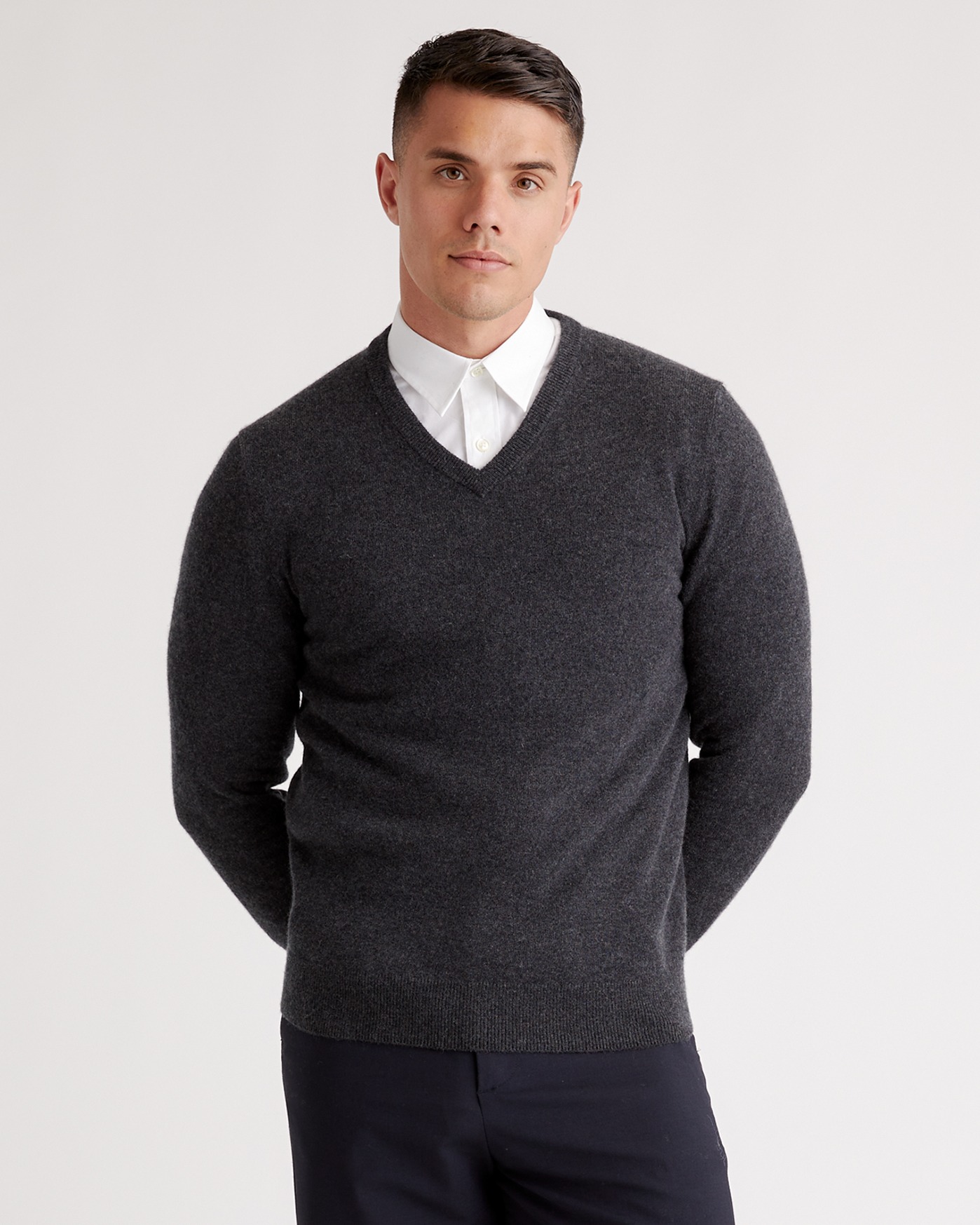 Mongolian Spring Cashmere V-Neck Sweater