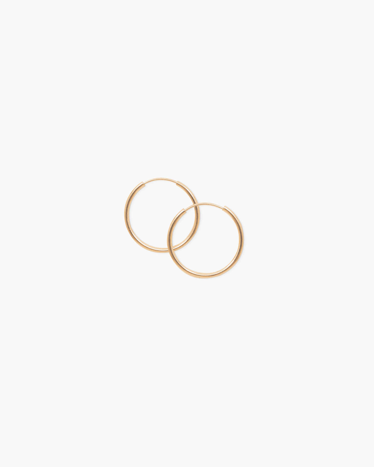 14mm hoop earrings in 14k gold