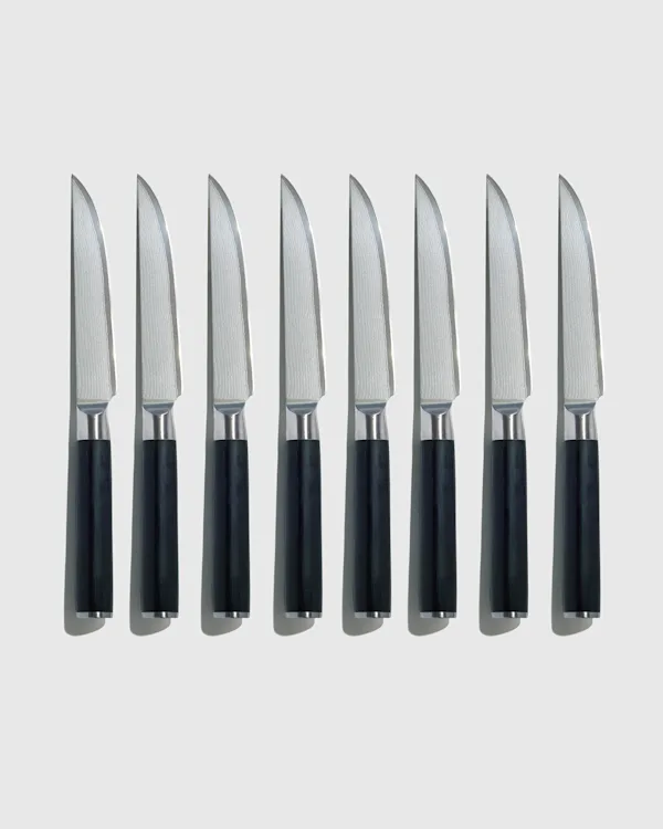 Essential Japanese Damascus Steel Steak Knife Set 