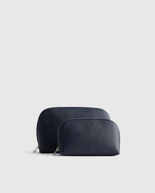 Italian Leather Pouch Travel Set