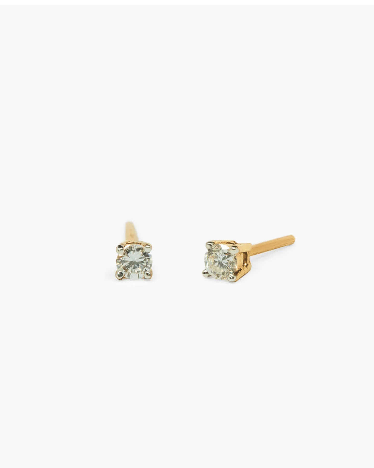 Pair With - Classic Diamond Stud Earrings 0.12 carat - Yellow Gold