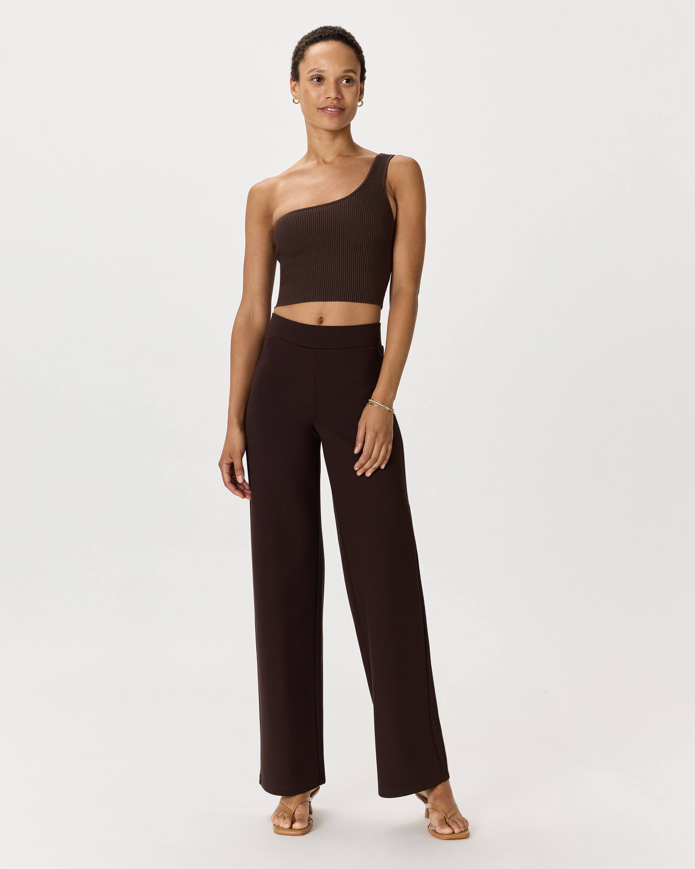 Ultra-Stretch Ponte Wide Leg Pants - thumbnail 2