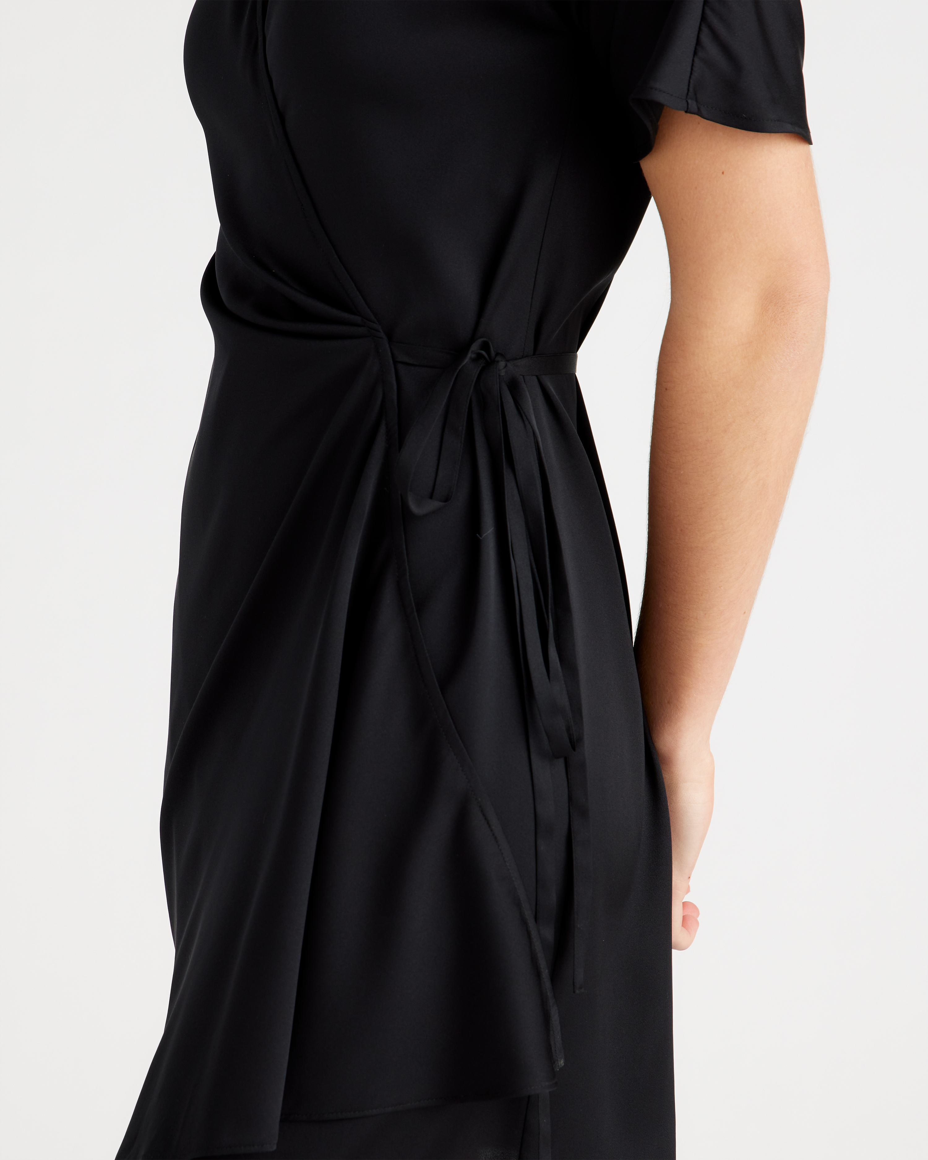 Washable Stretch Silk Wrap Dress