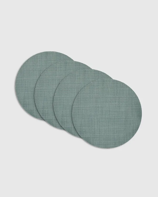 Basketweave Easy-Care Round Placemat, Set of 4 by Chilewich