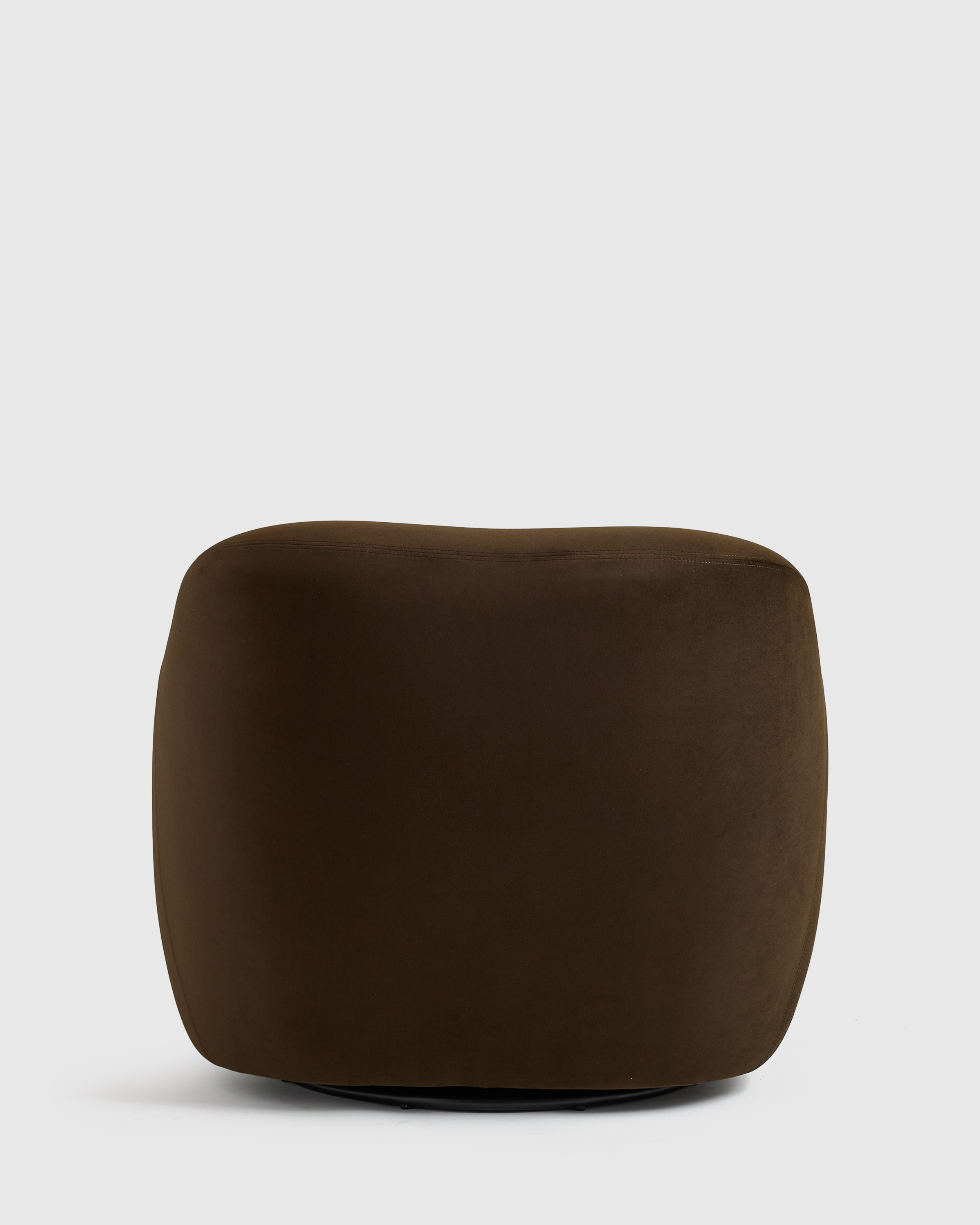 Curved Chunky Arm Swivel Accent Chair - thumbnail 5