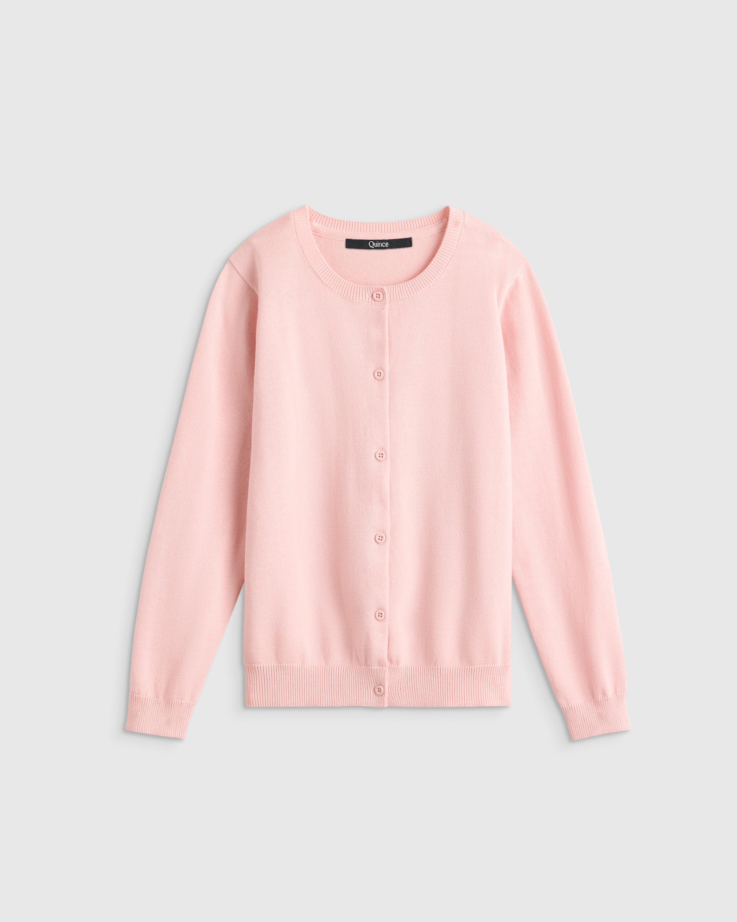 100% Organic Cotton Crewneck Cardigan