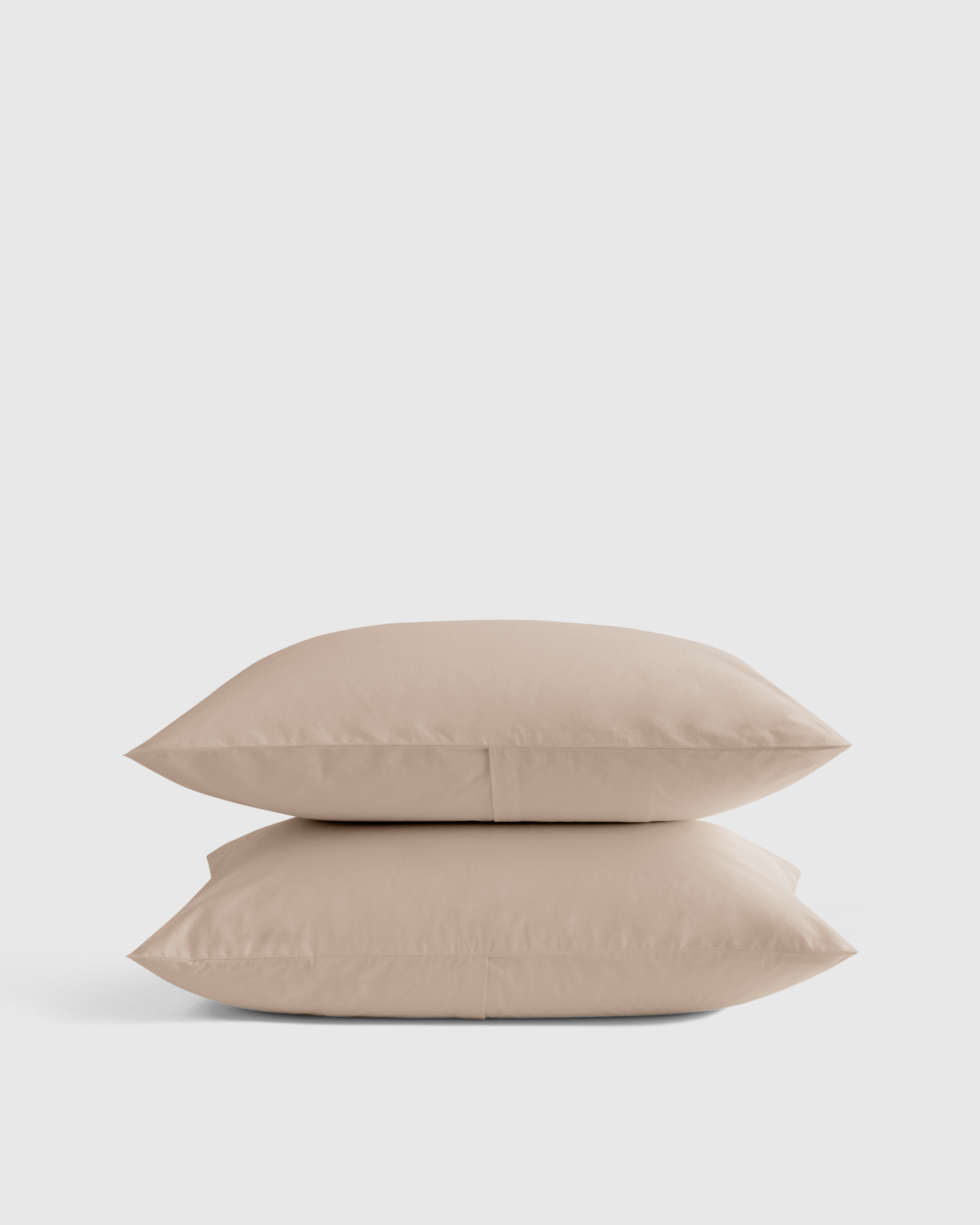Organic Brushed Cotton Sham Set in Toffee