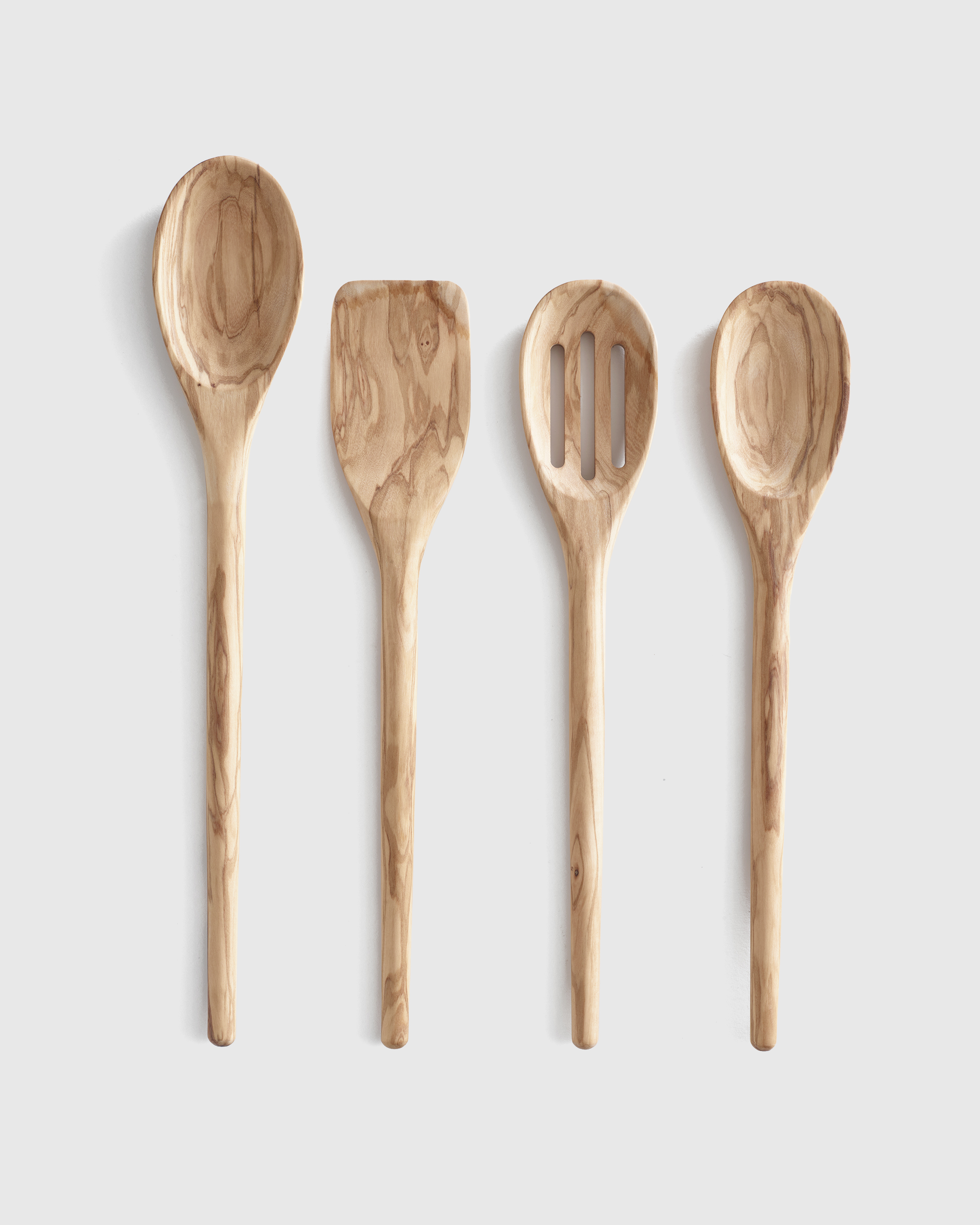 Olive Wood Utensil Set, Wooden Utensils for Cooking, Kitchen Utensils Set,  4-pcs