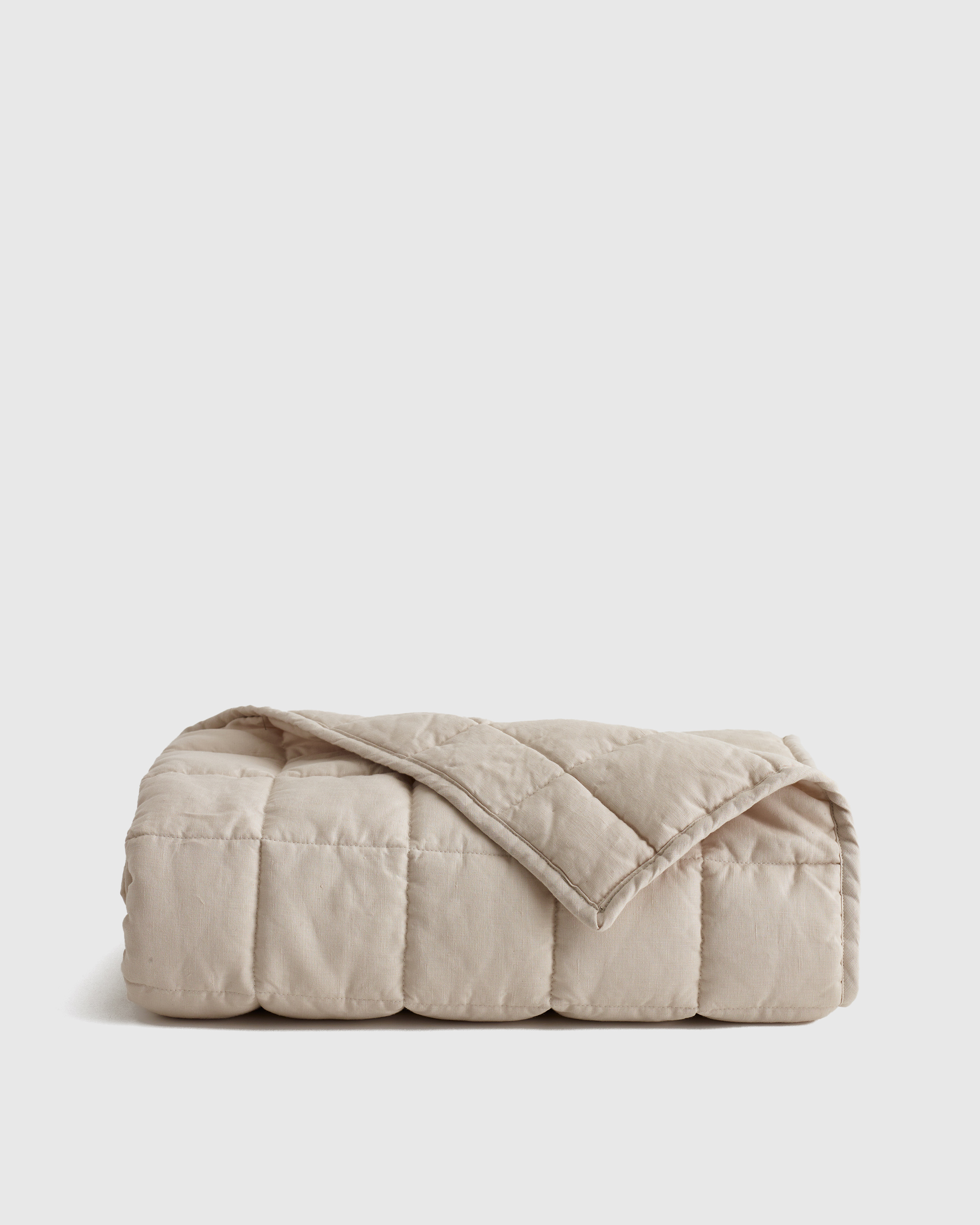 European Linen Toddler Quilt, One Size, Sand