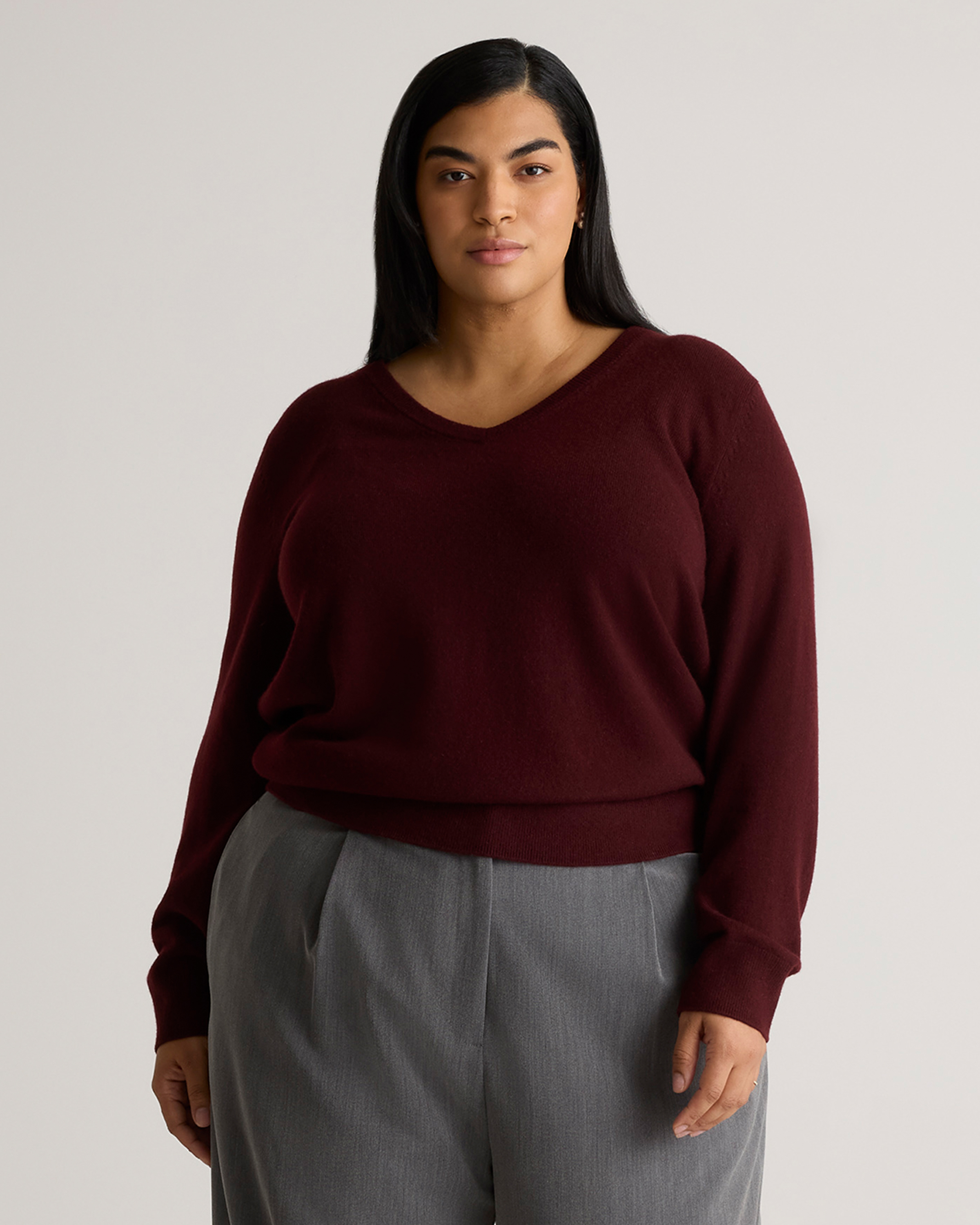 Mongolian Cashmere V-Neck Sweater