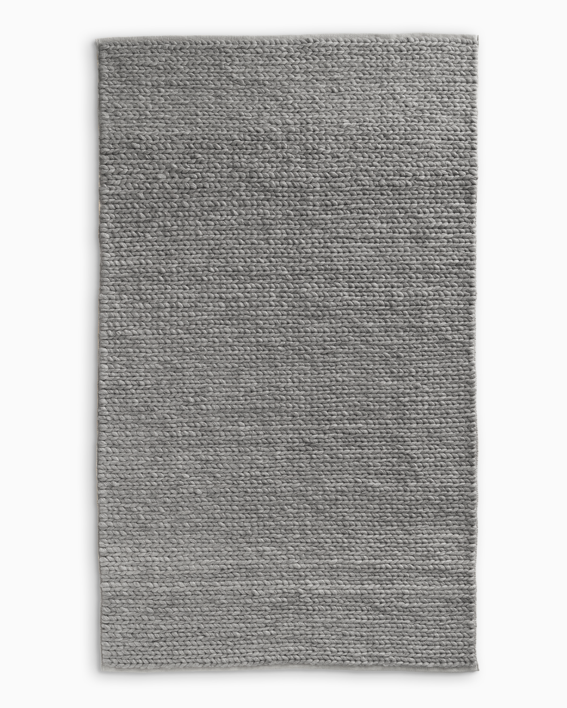 Quince Chunky Hand Braided Wool Rug In Grey