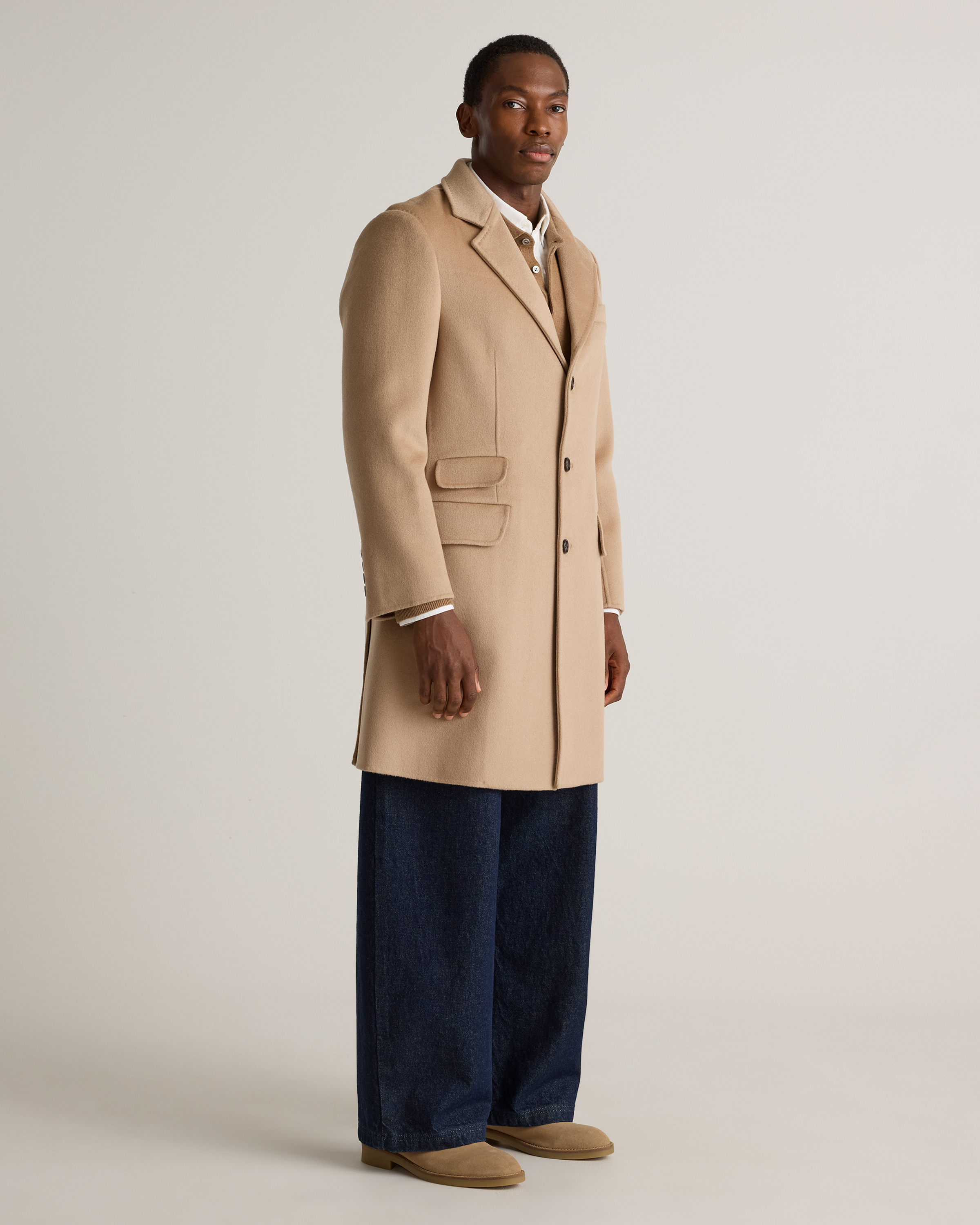 100% Mongolian Cashmere Double-Faced Overcoat