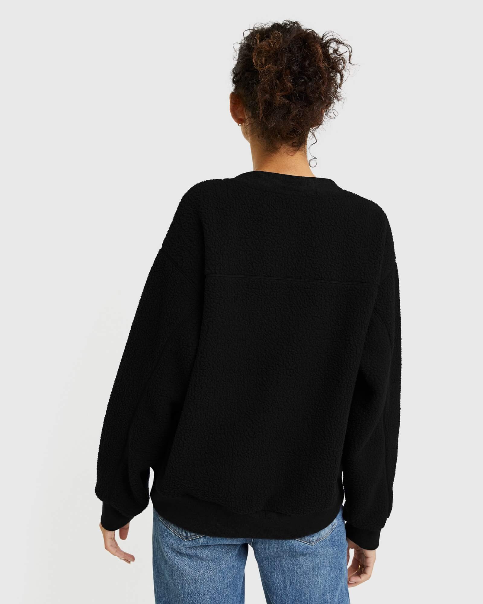 sherpa crewneck sweatshirt