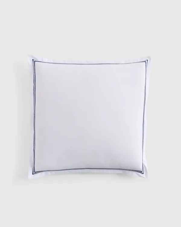 Organic Crisp Percale Embellished Euro Sham