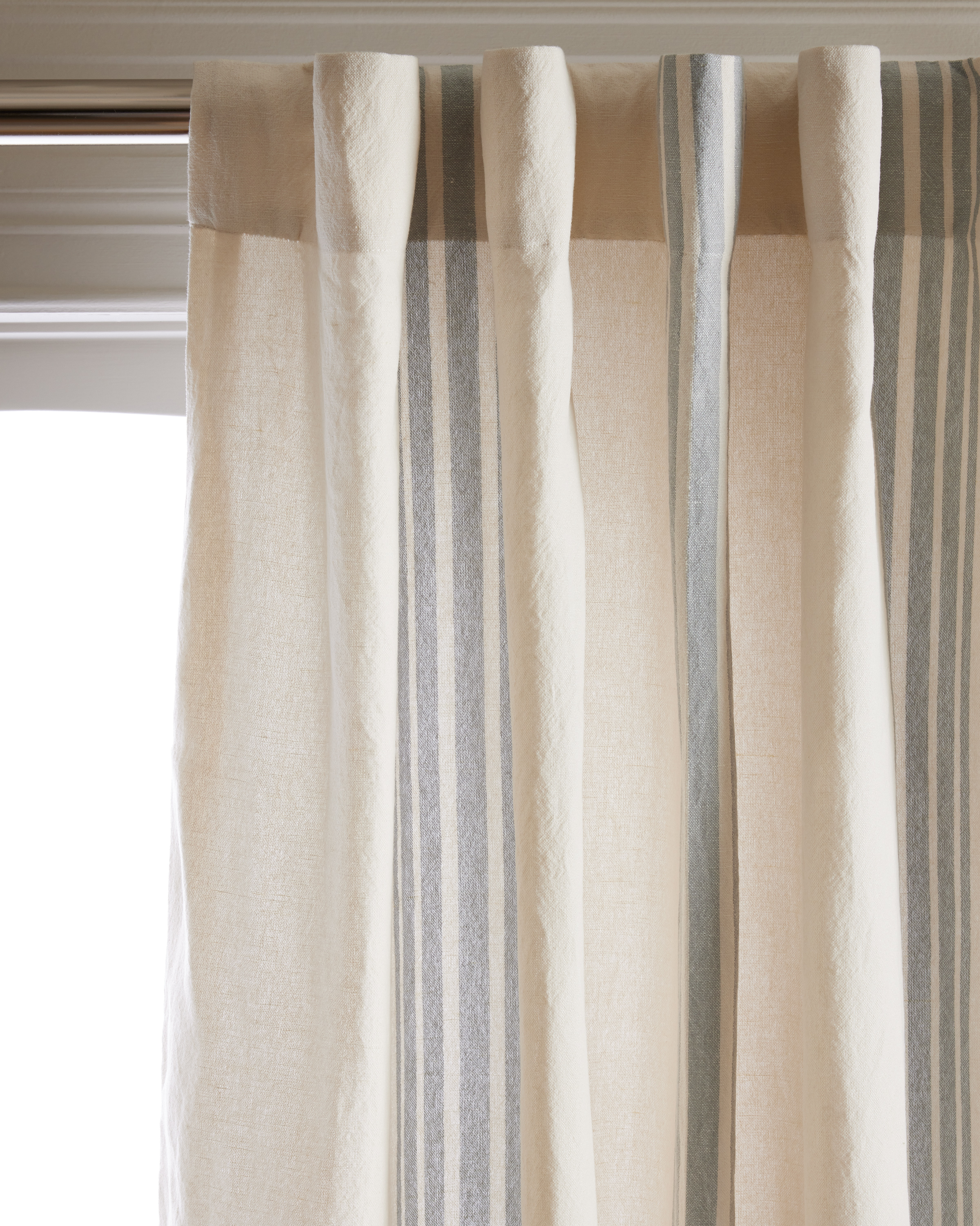 Coastal Stripe Linen/Cotton Curtain - thumbnail 2