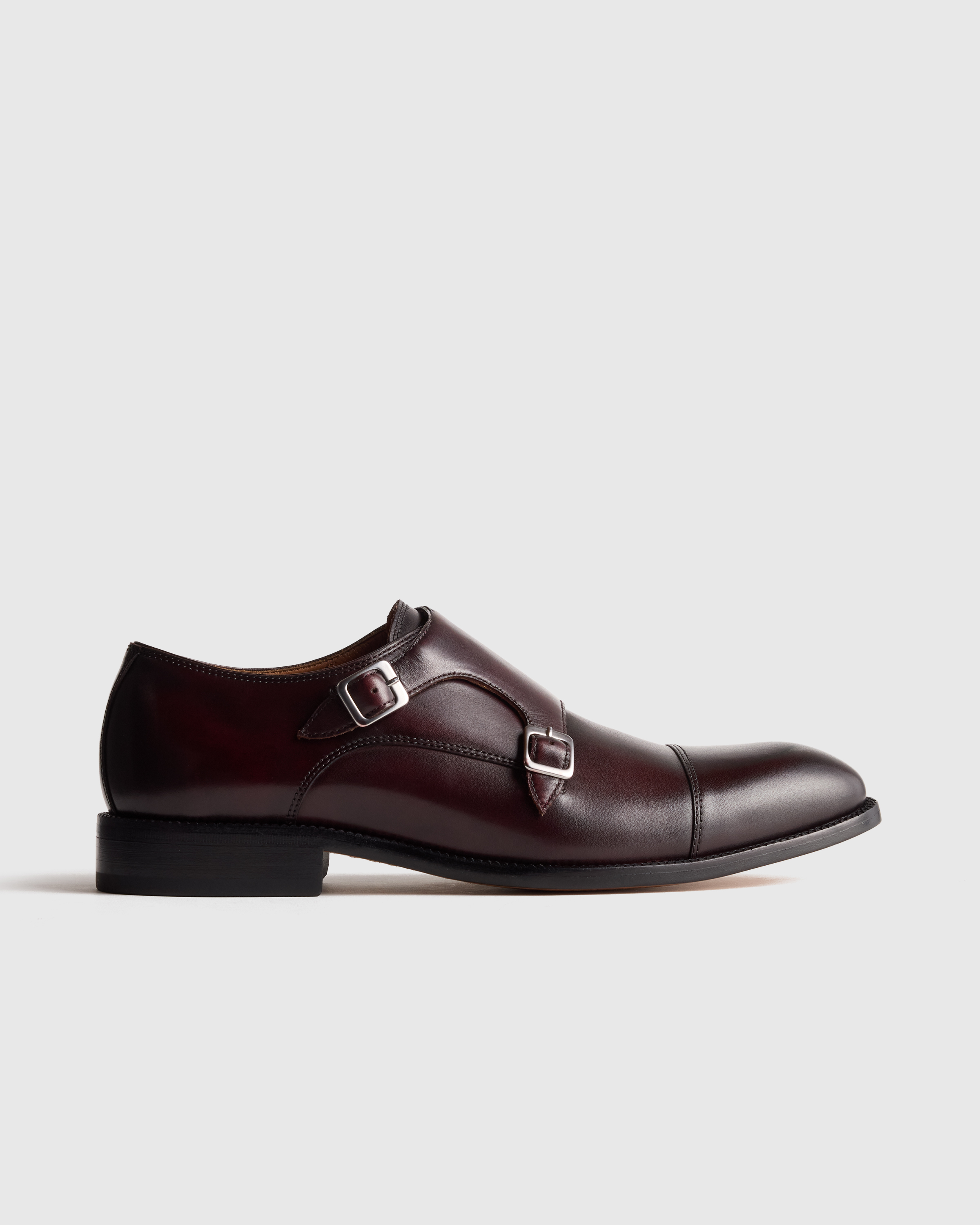 Italian Leather Monk Strap in Oxblood display picture 2