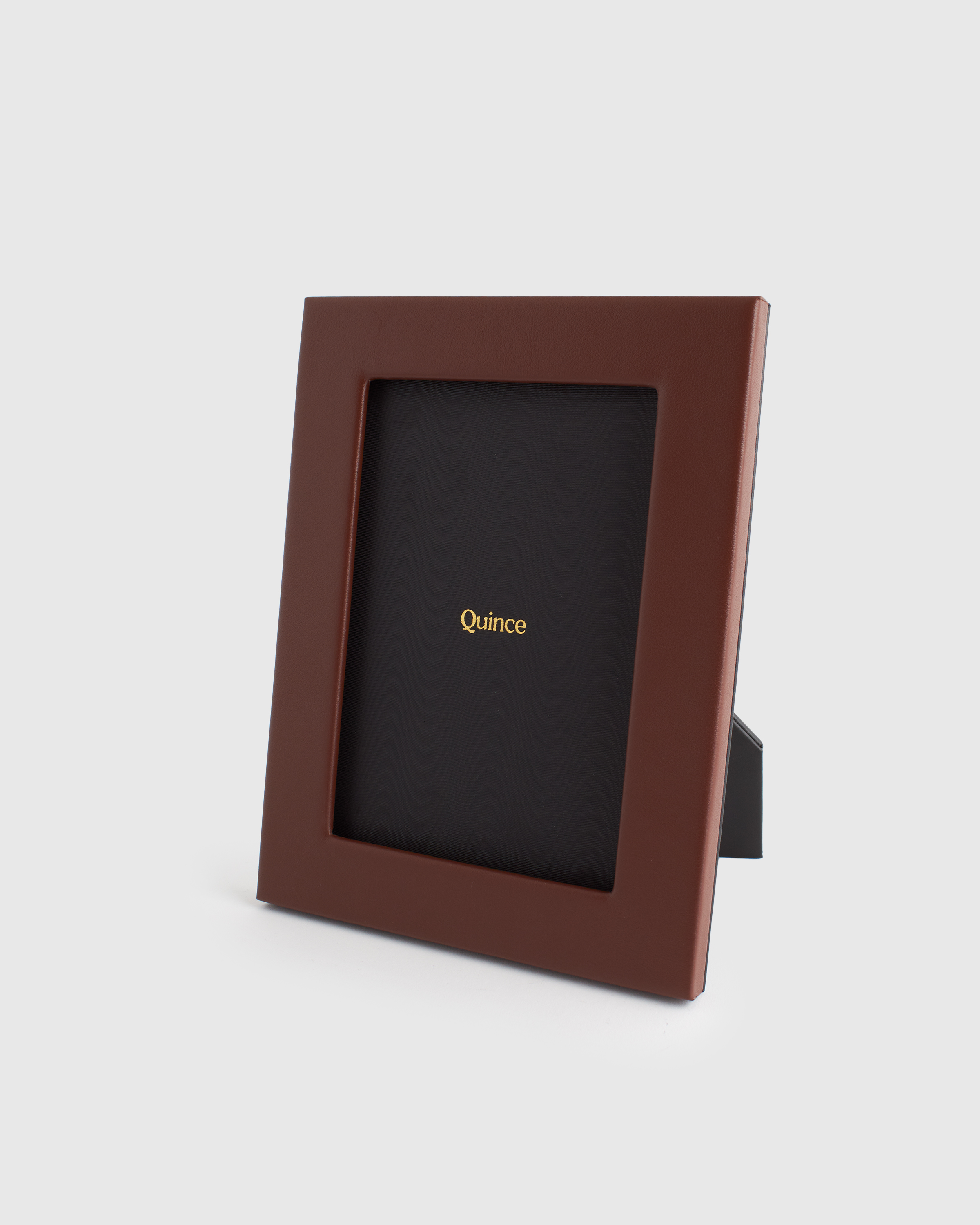 Quince Classic Leather Picture Frame In Chocolate