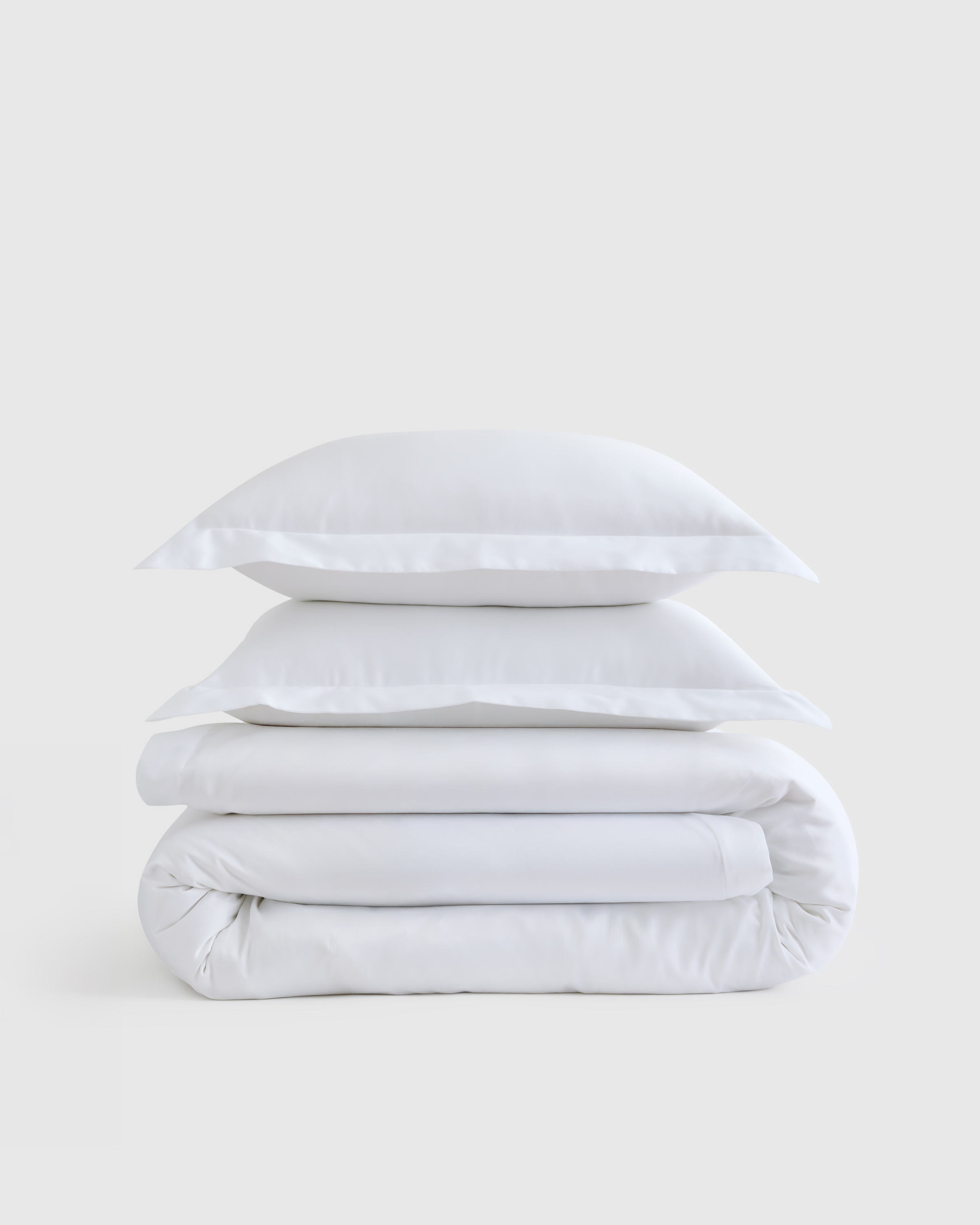 Giza Cotton Sateen Duvet Cover Set in Stone