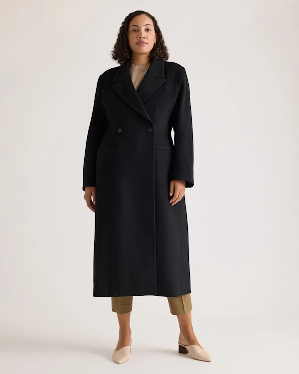 Italian Wool Tailored Long Coat