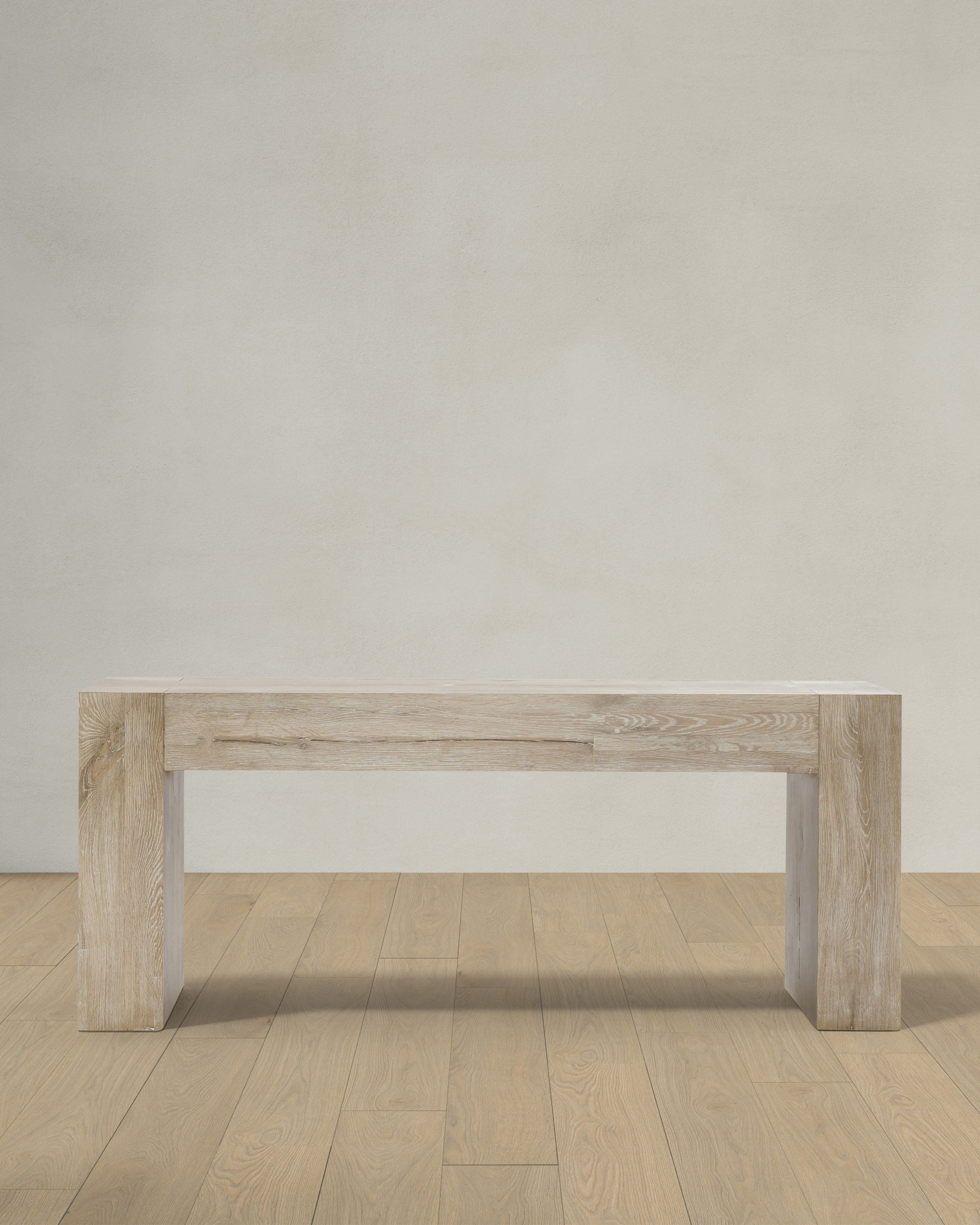 Reclaimed Oak Waterfall Console Table		 		