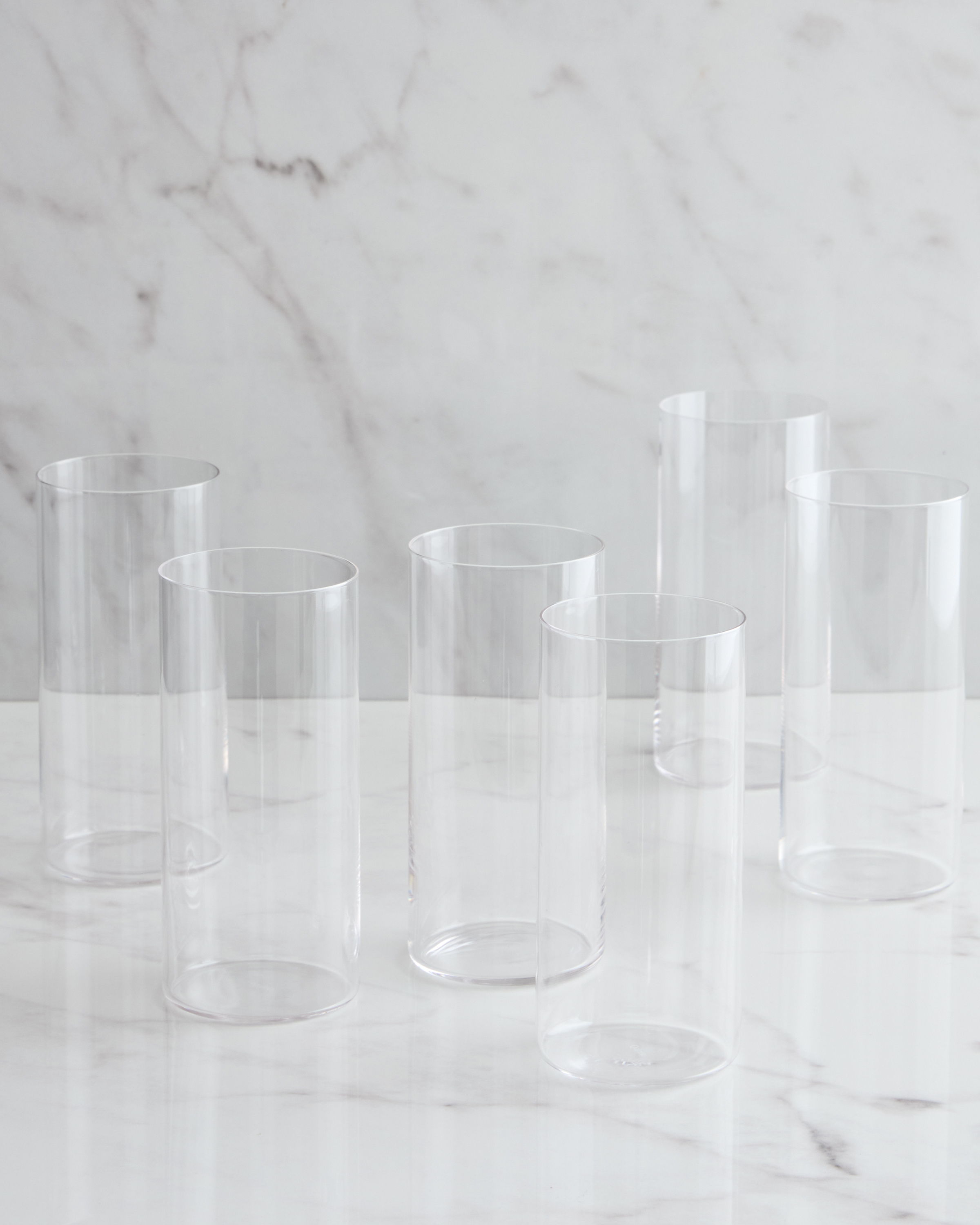 Essential Crystal Tall Drinking Glasses, Set of 6