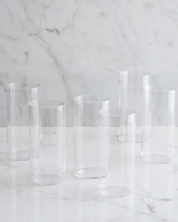 Essential Crystal Tall Drinking Glasses, Set of 6