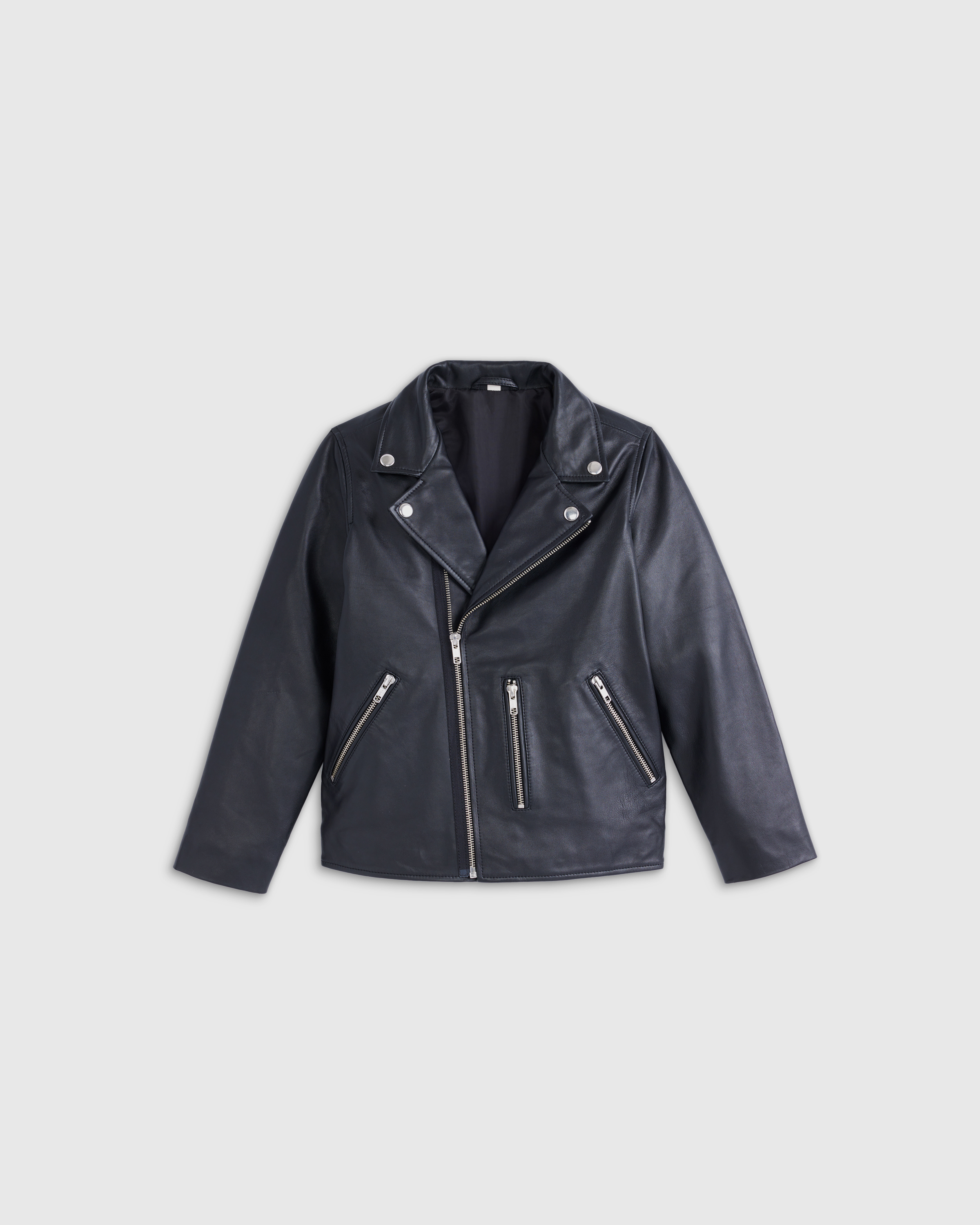 Shop Quince Motorcycle Jacket In Black