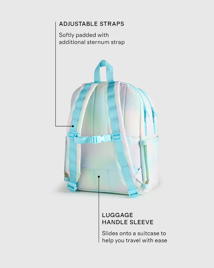 M Backpack Back Template Rainbow Clouds