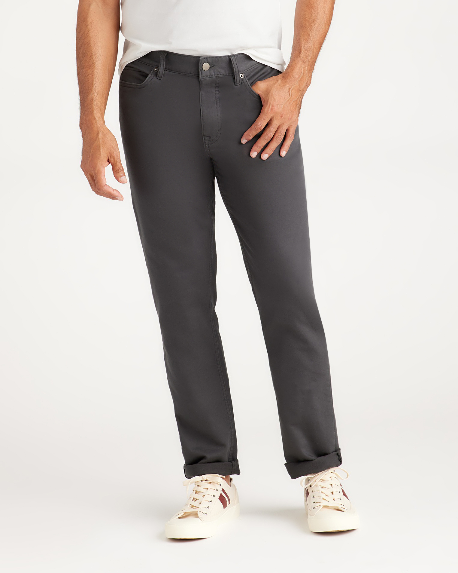 Comfort Stretch Traveler 5-Pocket Pants in Dark Charcoal
