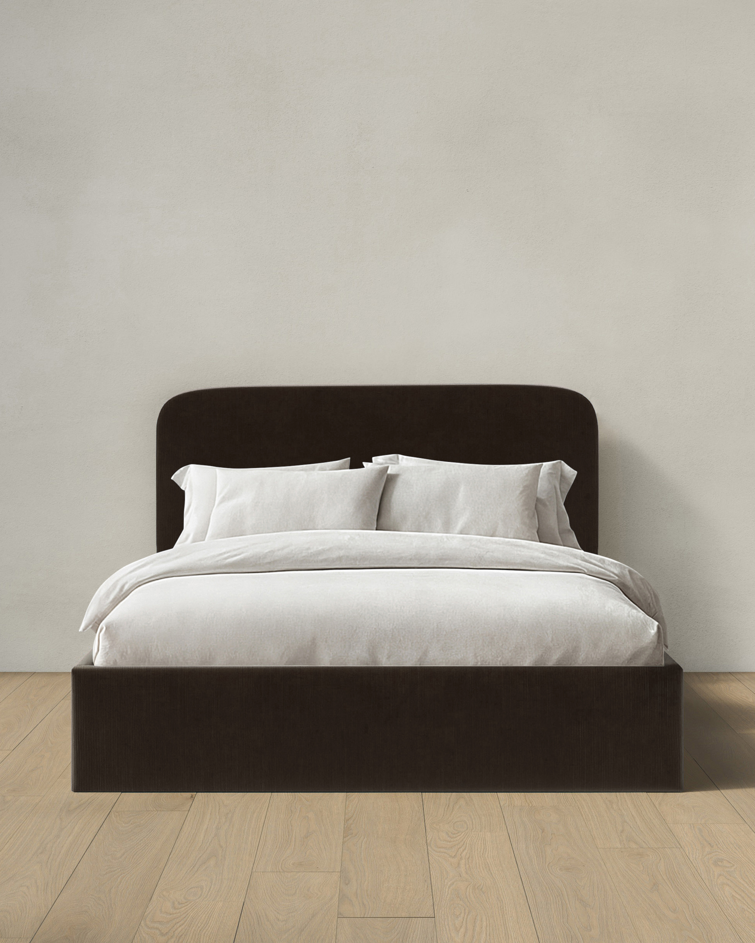 Curved Bed in Performance Velvet