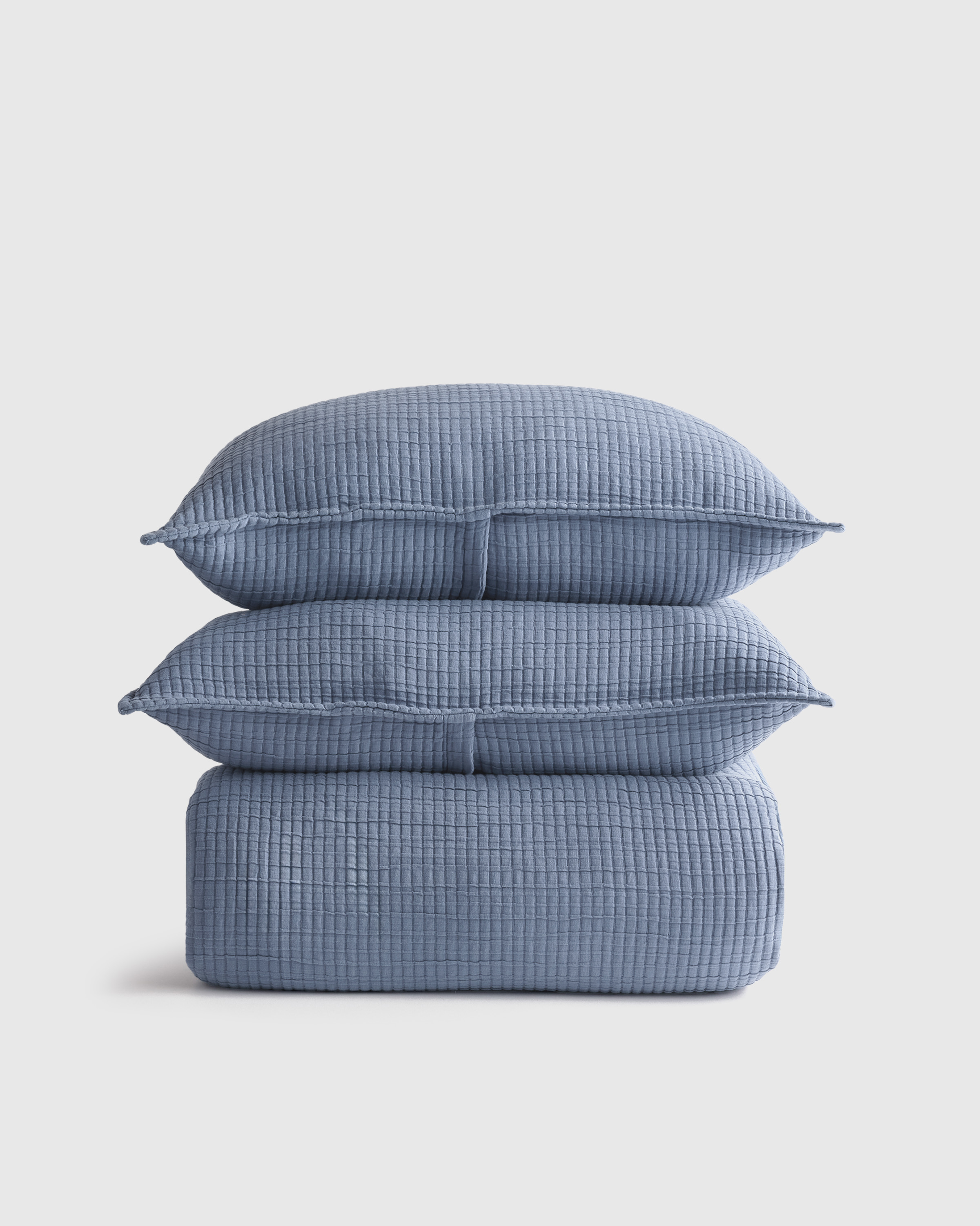 Organic Ribbed Cotton Coverlet Set