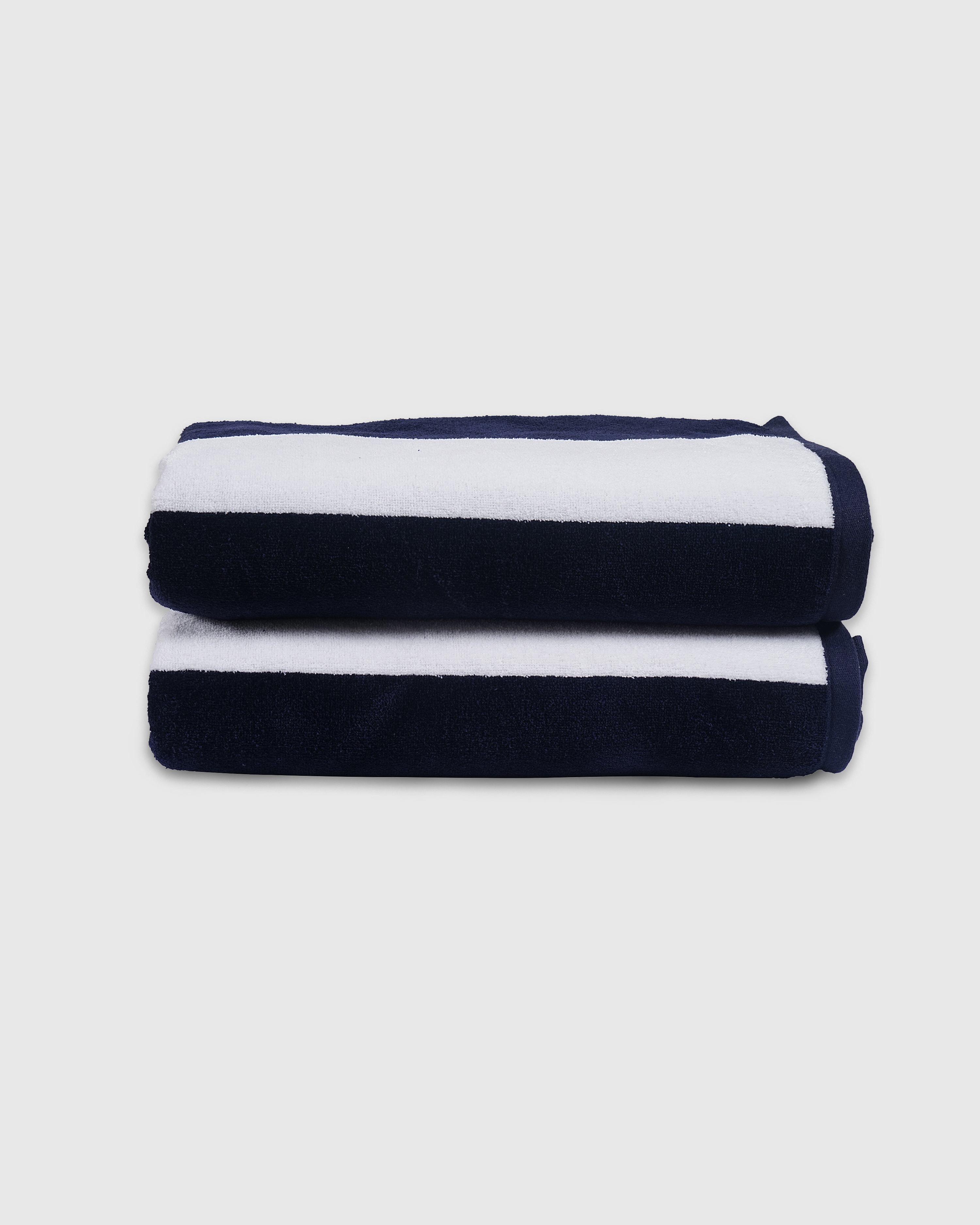 Cabana Stripe Beach Towels (Navy/White Set)