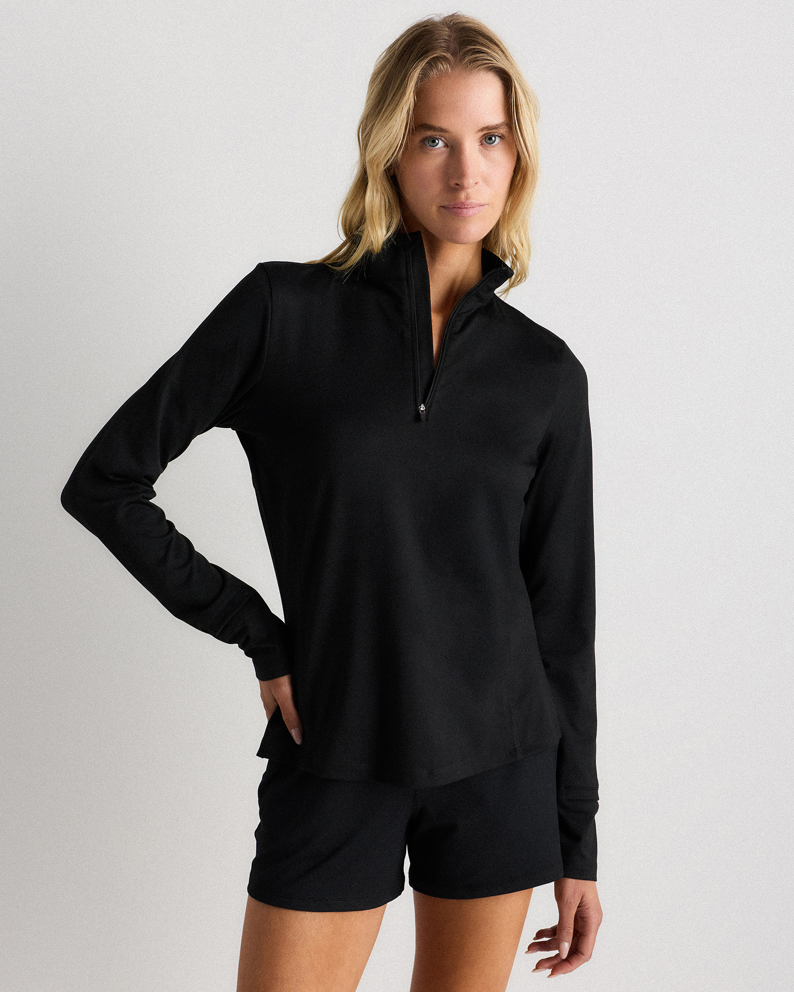 Flowknit Quarter-Zip Pullover