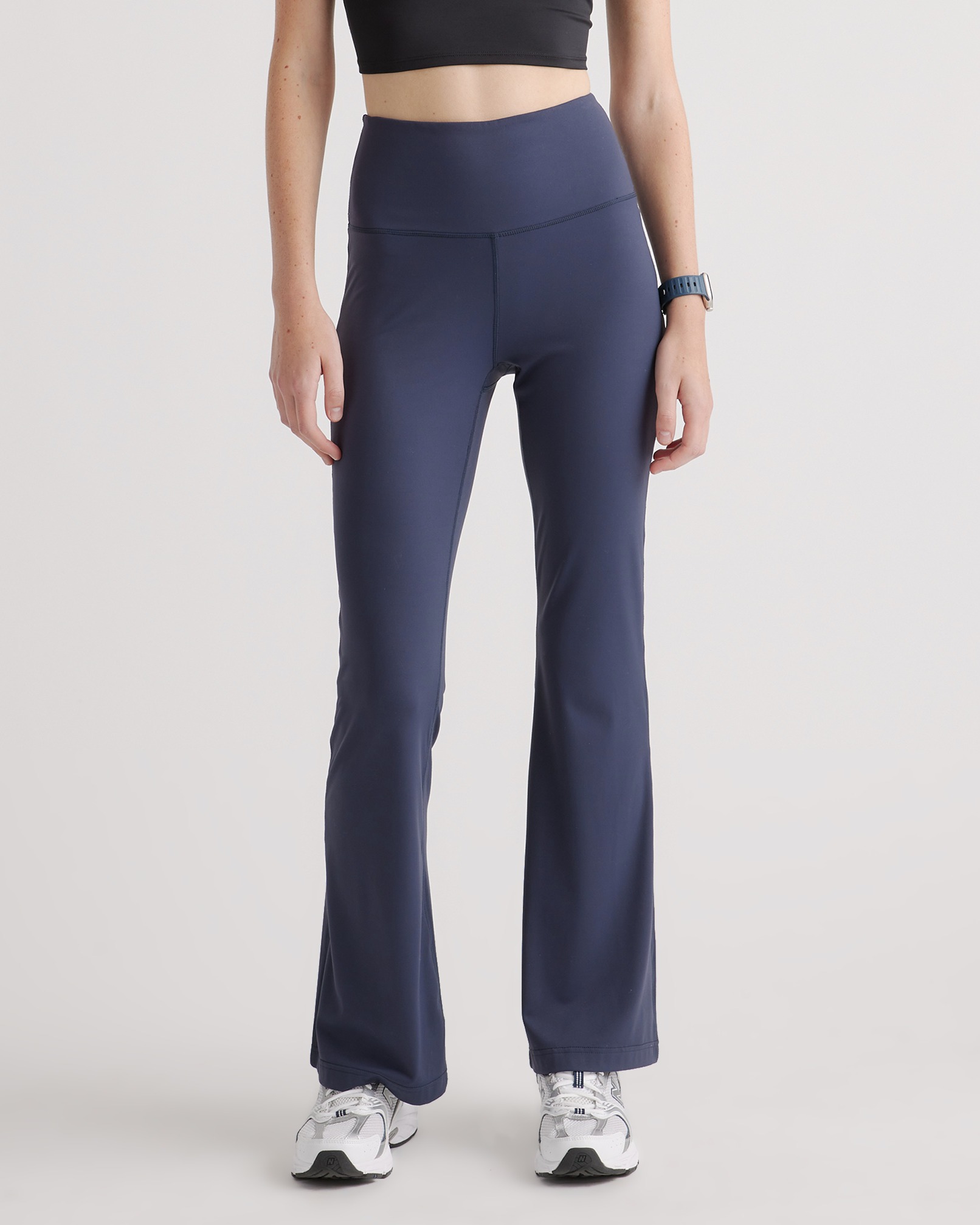Quince Women's Ultra-form High-rise Flared Pants In Navy