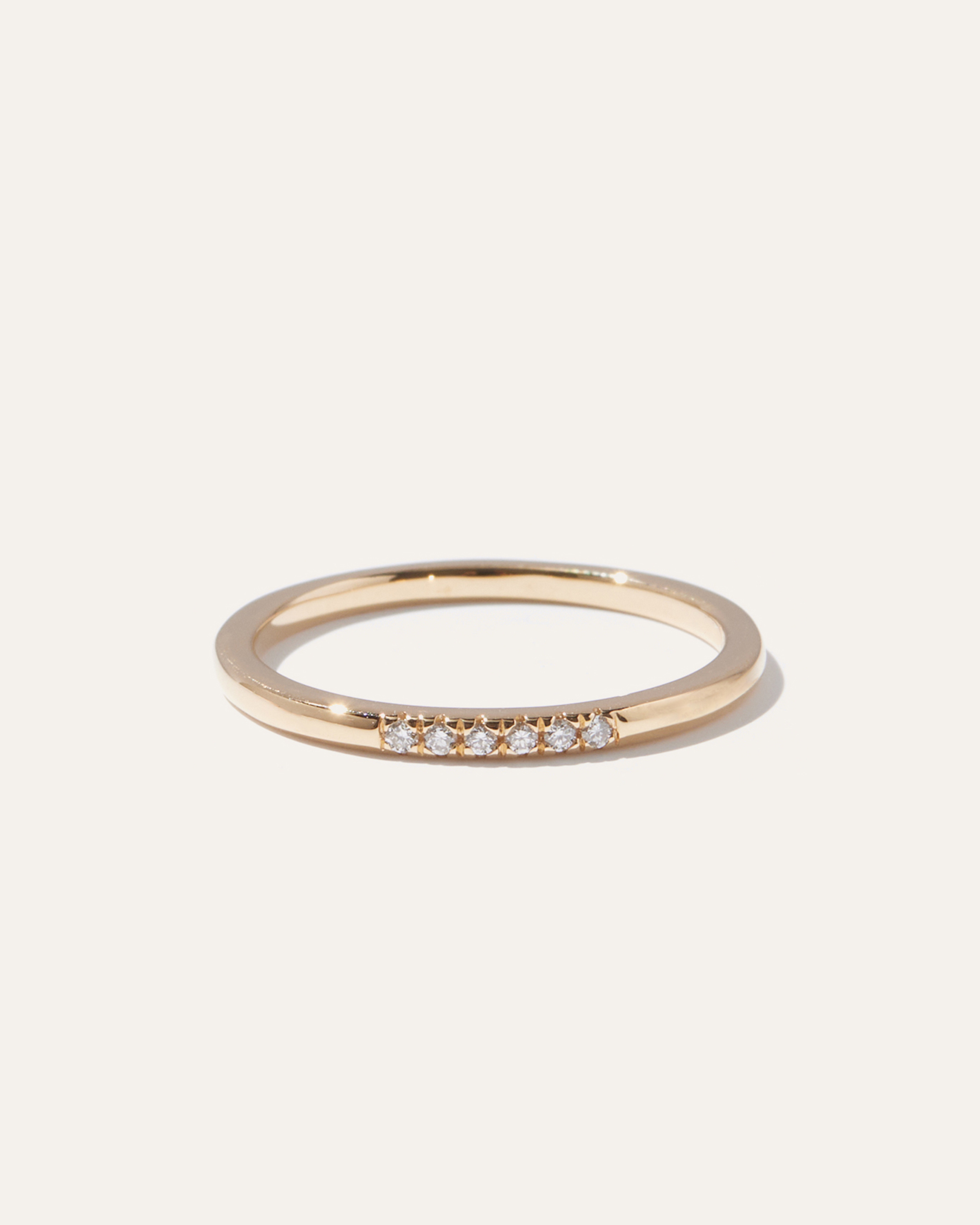 14K Gold Diamond Line Ring