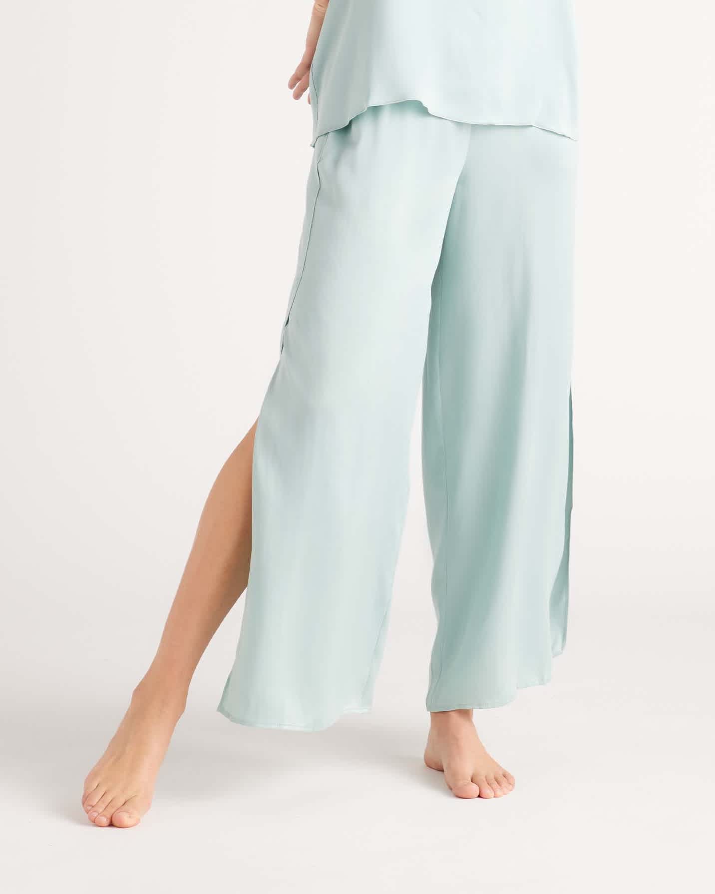 100% Washable Silk Pajama Pants - Mist - 1