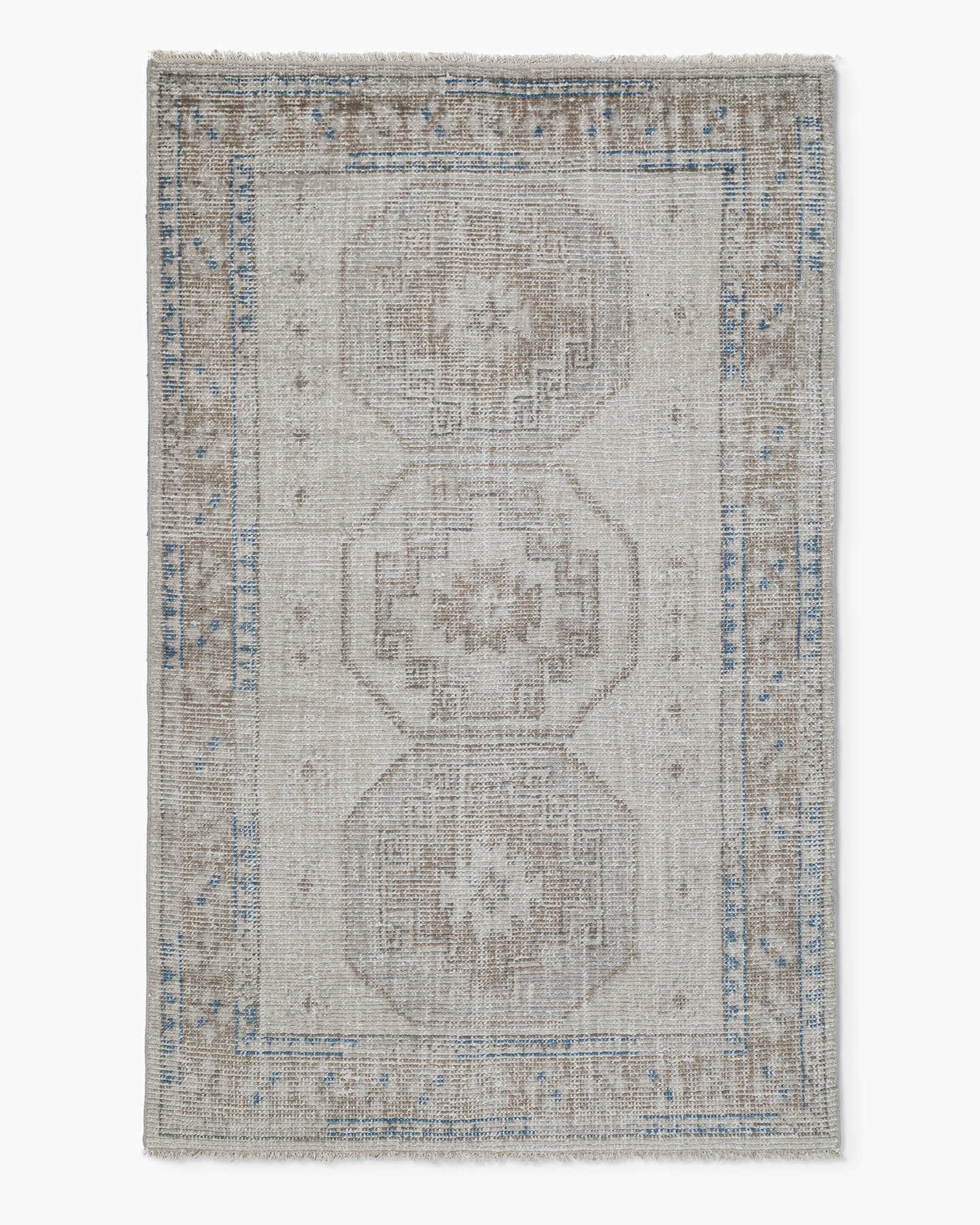 Nora Hand-Knotted Wool Rug - Stone Multi