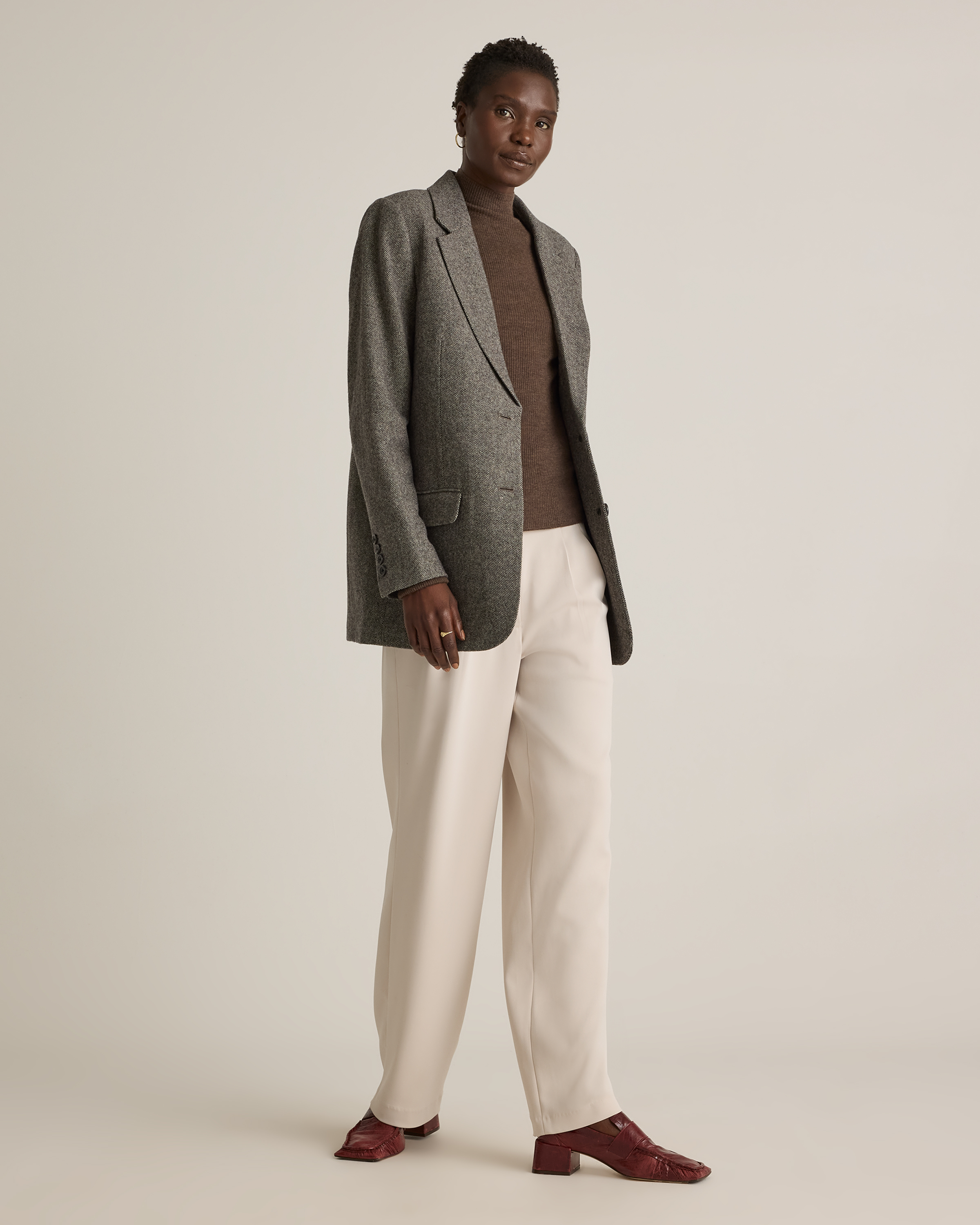 Italian Wool Oversized Blazer - thumbnail 8