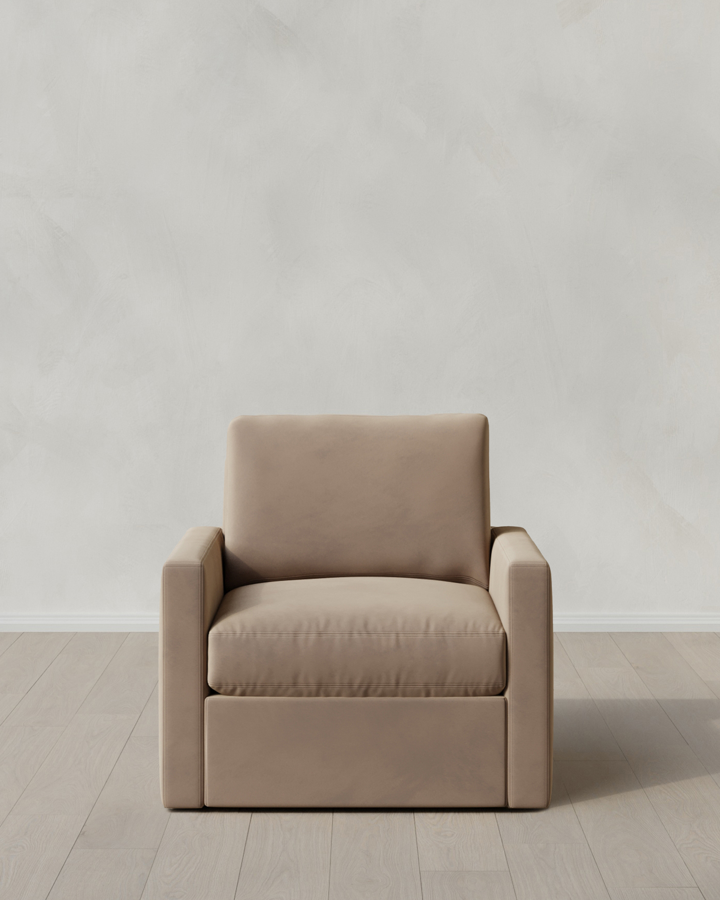 Brennan Swivel Chair in Performance Velvet