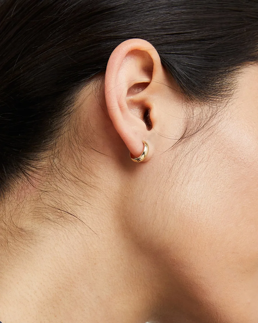 Bold 14k Gold Hoops - 13636663050351