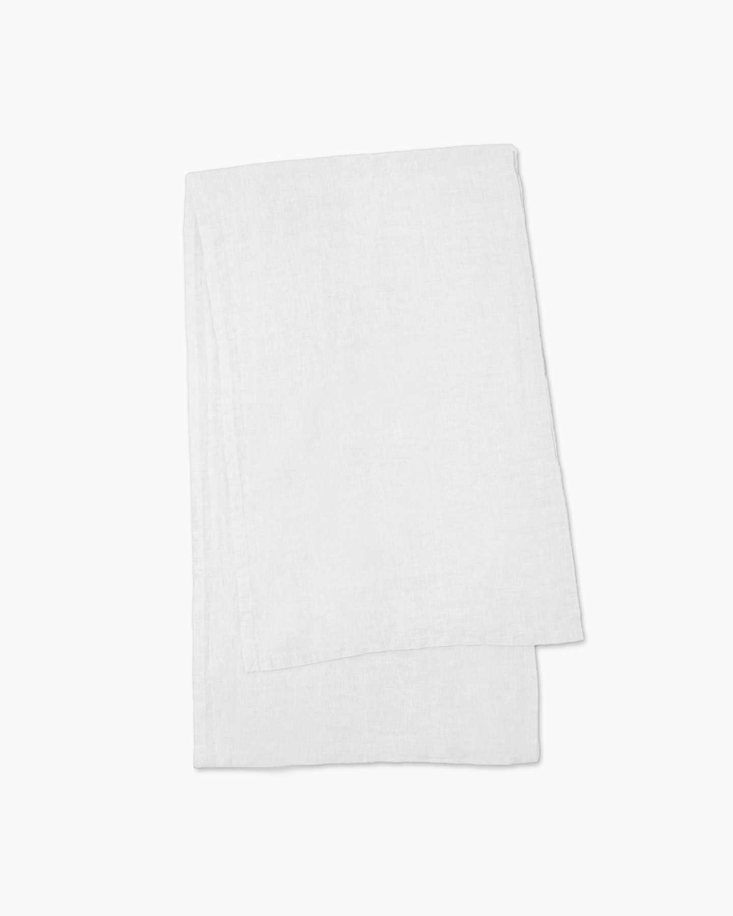 European Linen Table Runner - White - 3 - Thumbnail