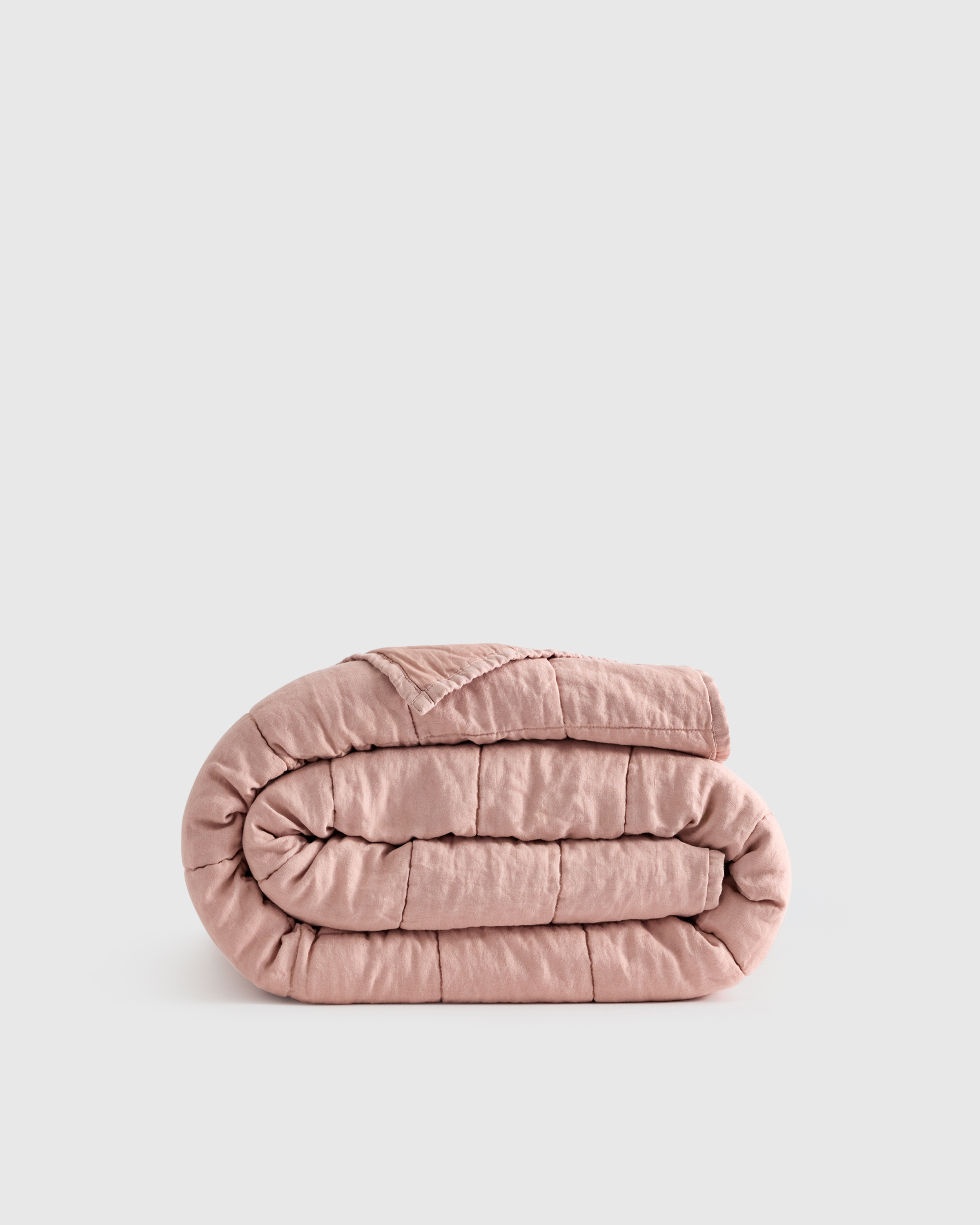 Lightweight European Linen Box Quilt | Quince (Twin) by Quince