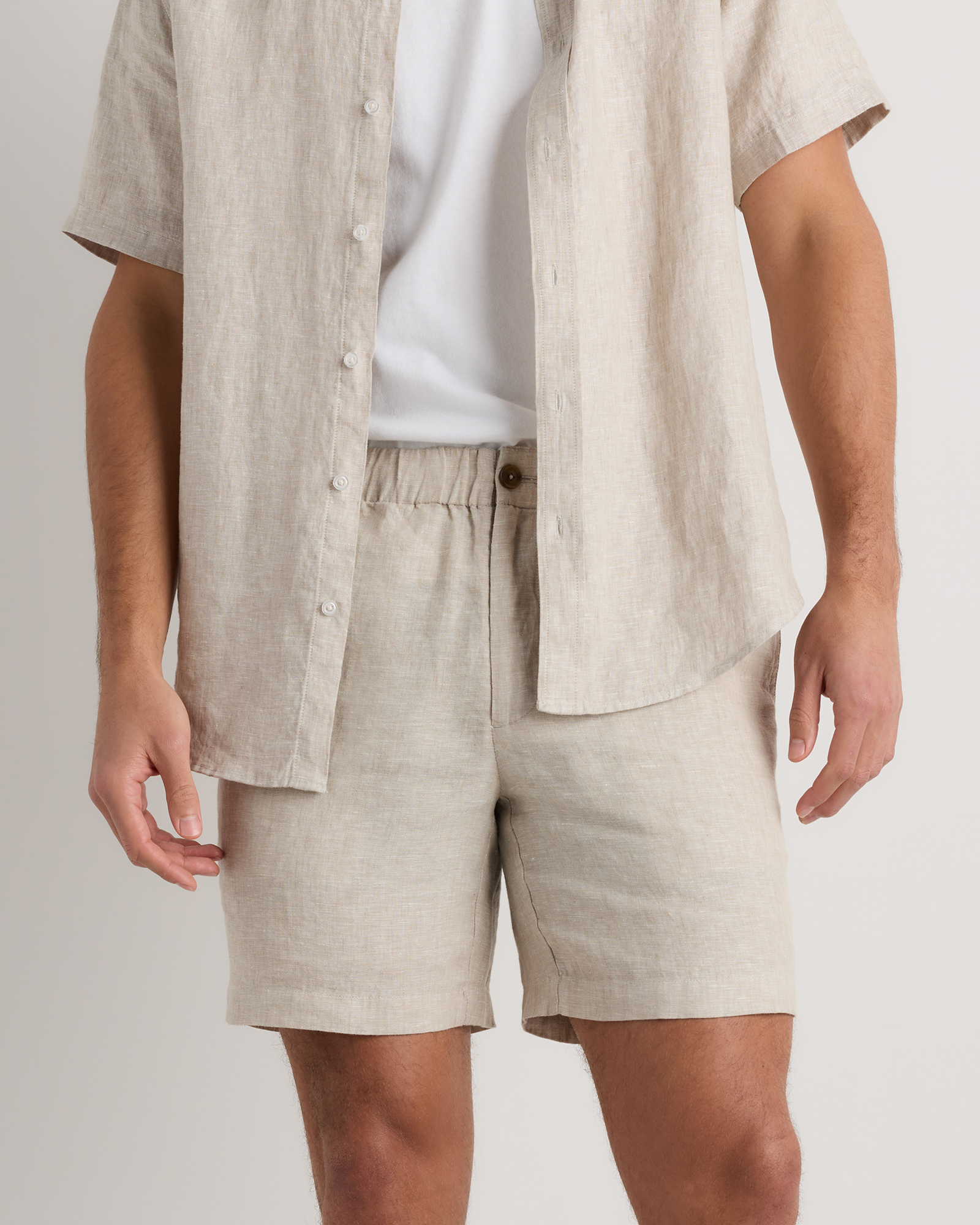 Men's 100% European Linen Shorts - 7
