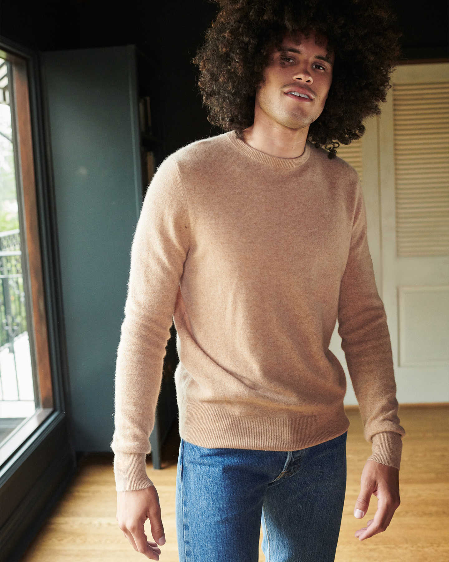 Pair With - Mongolian Cashmere Crewneck Sweater - Camel