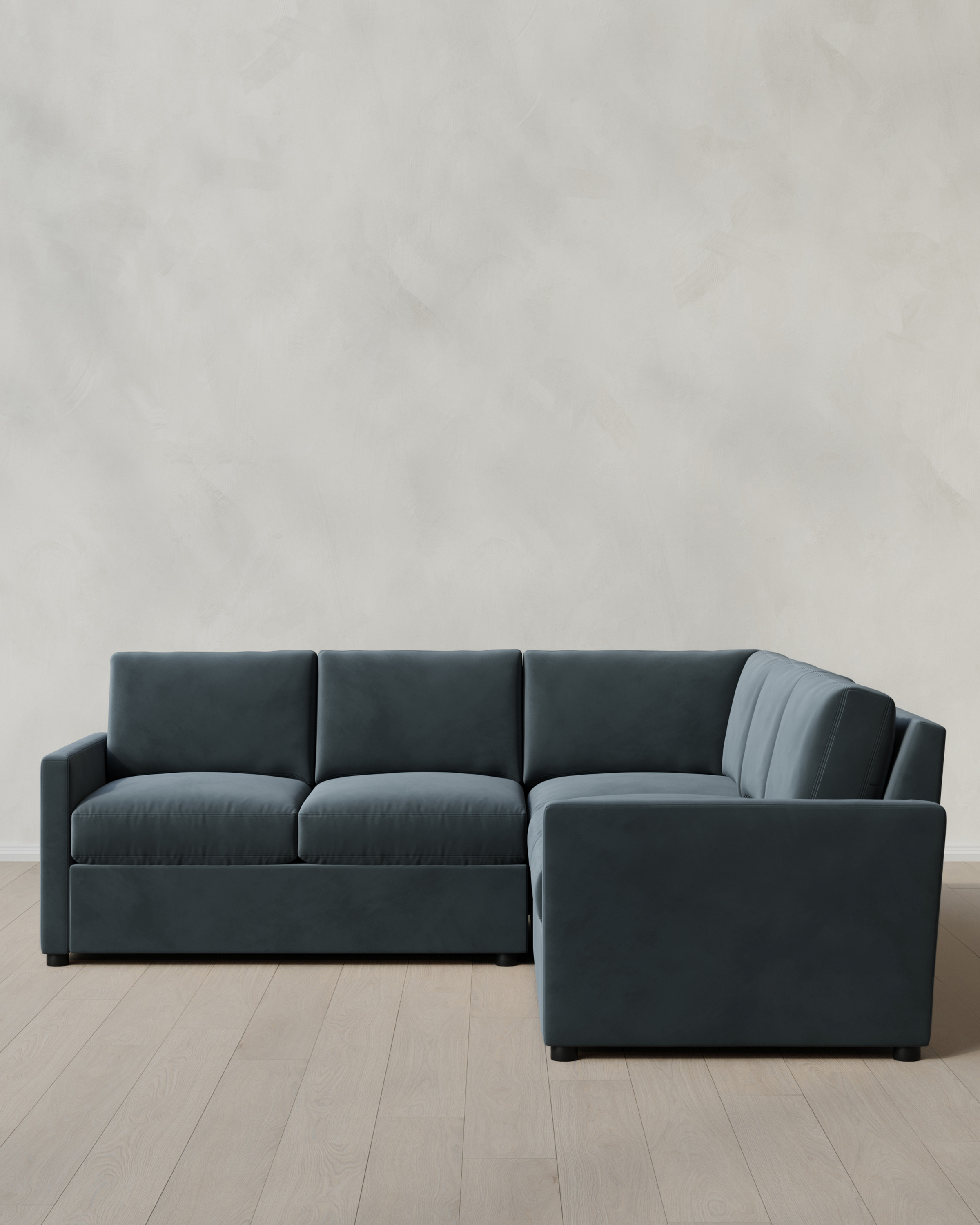 Brennan L Sectional in Performance Velvet