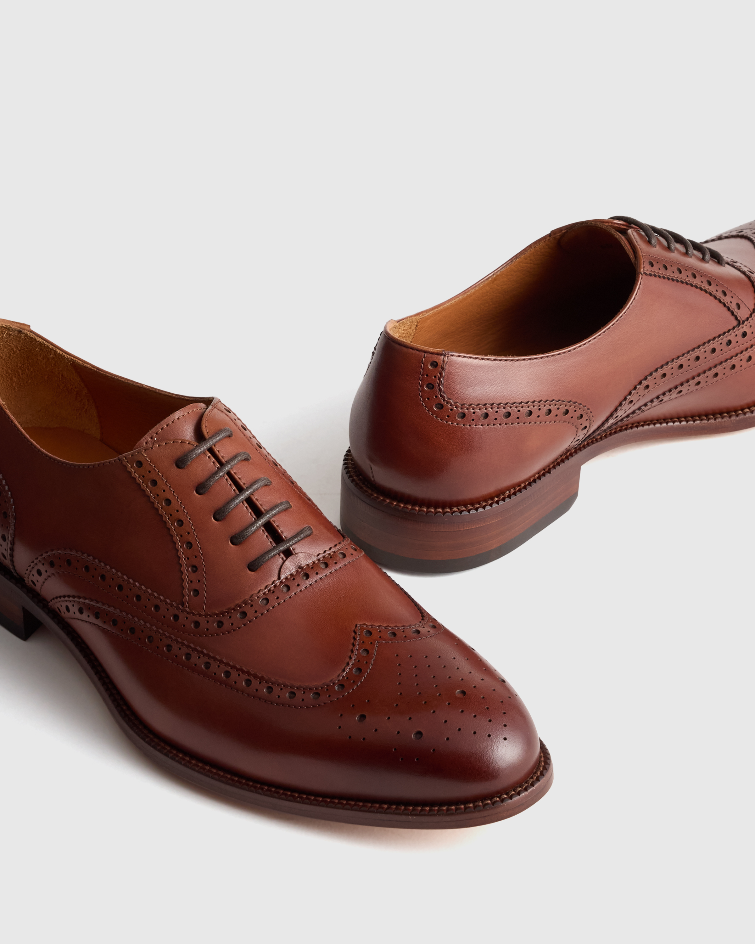 JC PENNY VINTAGE LEATHER LONG WING TIP ELEGANT OXFORDS MENS 13 COGNAC GUC Paul Parkman Wingtip Oxfords Cognac (ID#5447-CGN) – PAUL  main image 2