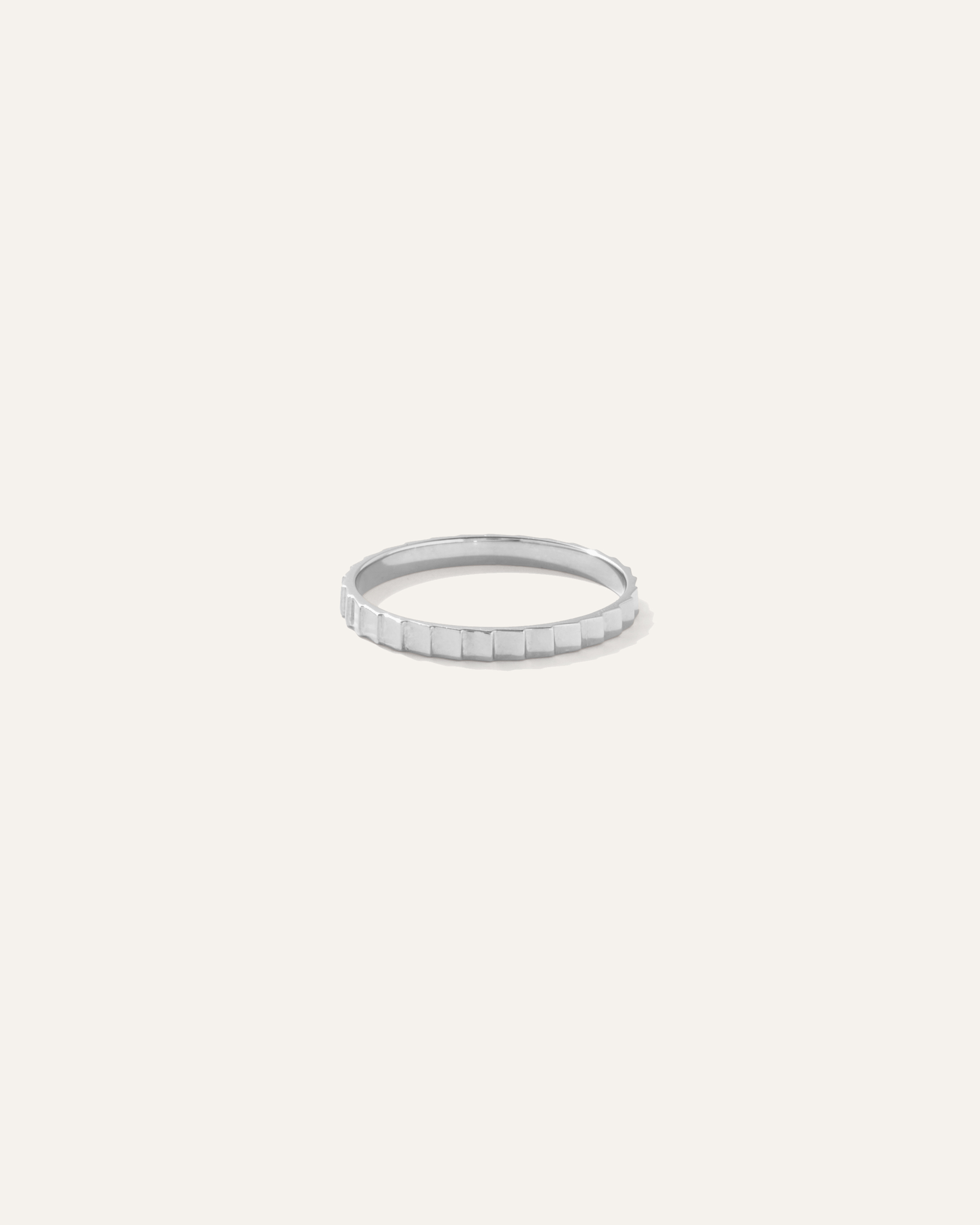 Quince Women's 14k Gold Ridge Band Rings In White Gold
