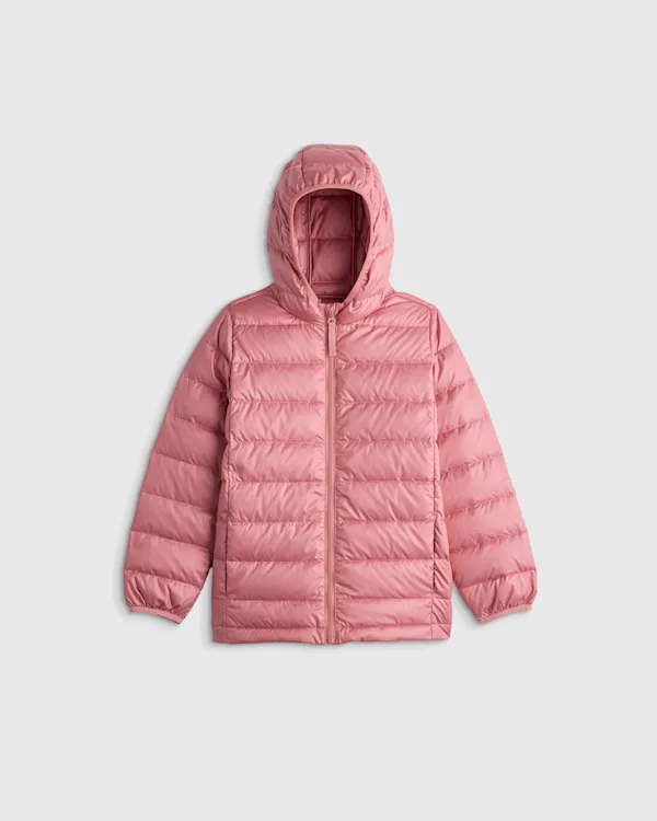 Lightweight Down Hooded Puffer Jacket