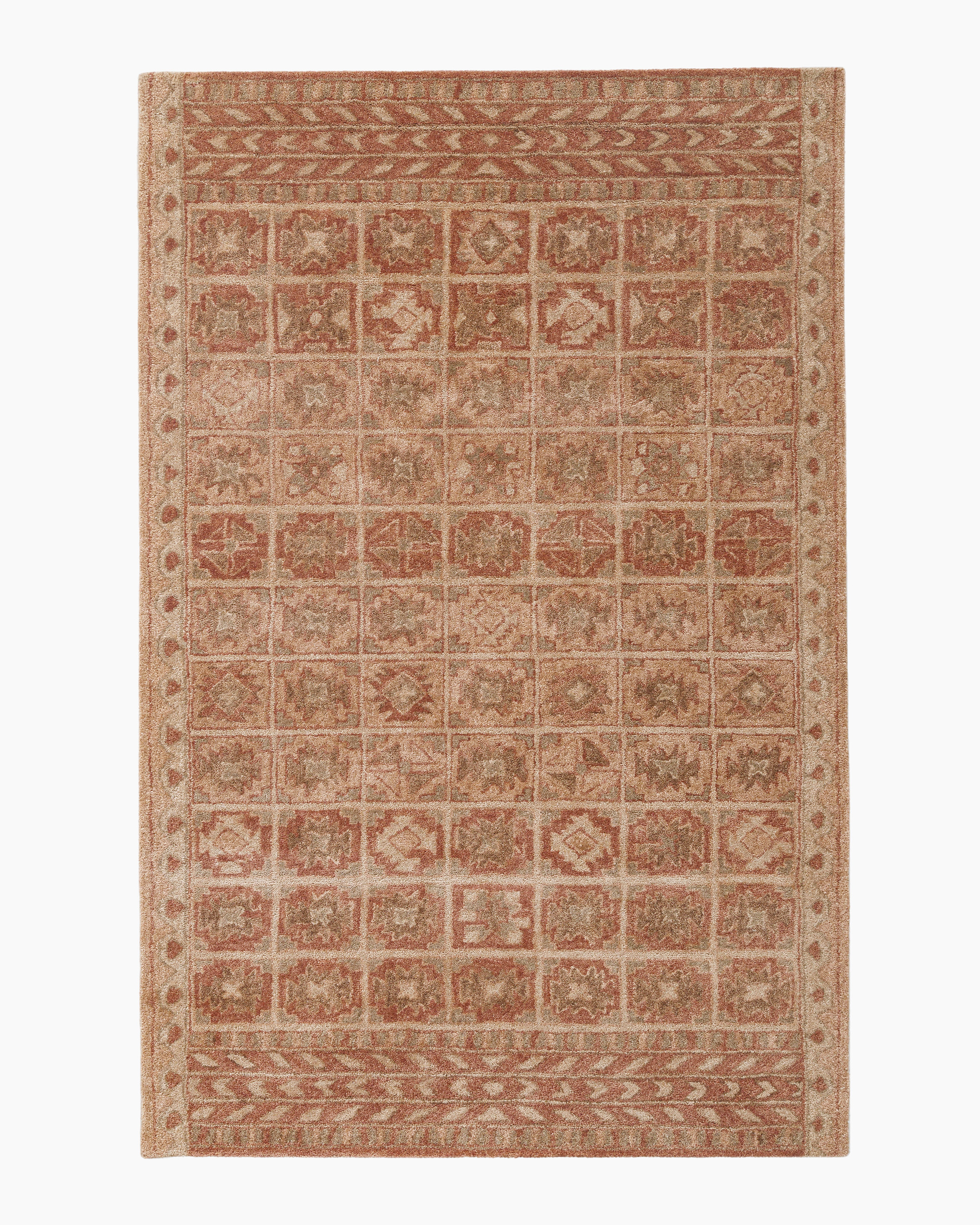 Cambria Wool Rug in Rust- 2'6"x 8' Runner